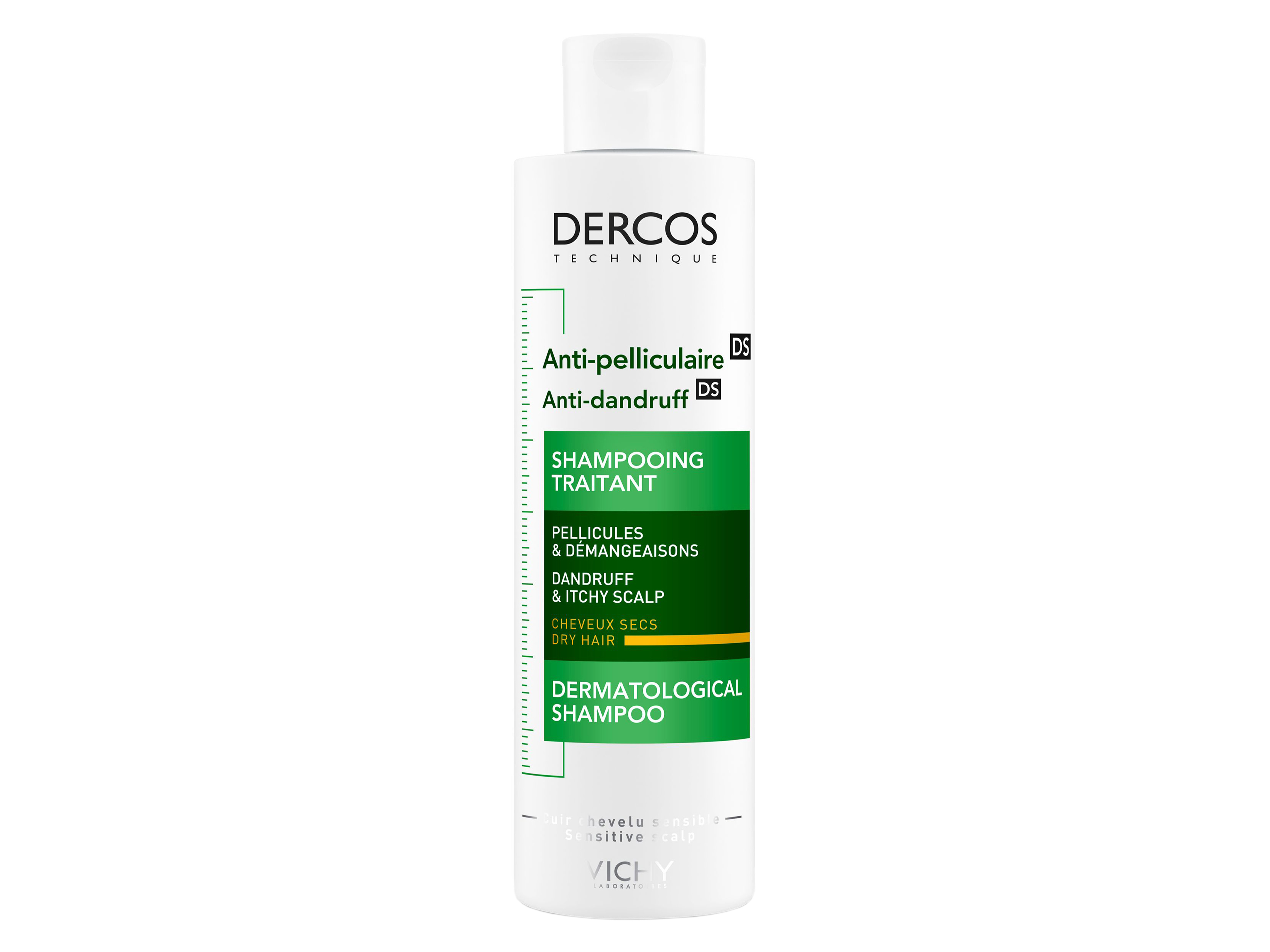 Vichy Dercos Shampoo Flass/Tørr Hodebunn, 200 ml