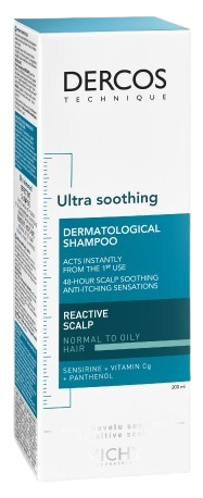 Vichy Dercos Ultra Soothing Shampoo, 200 ml
