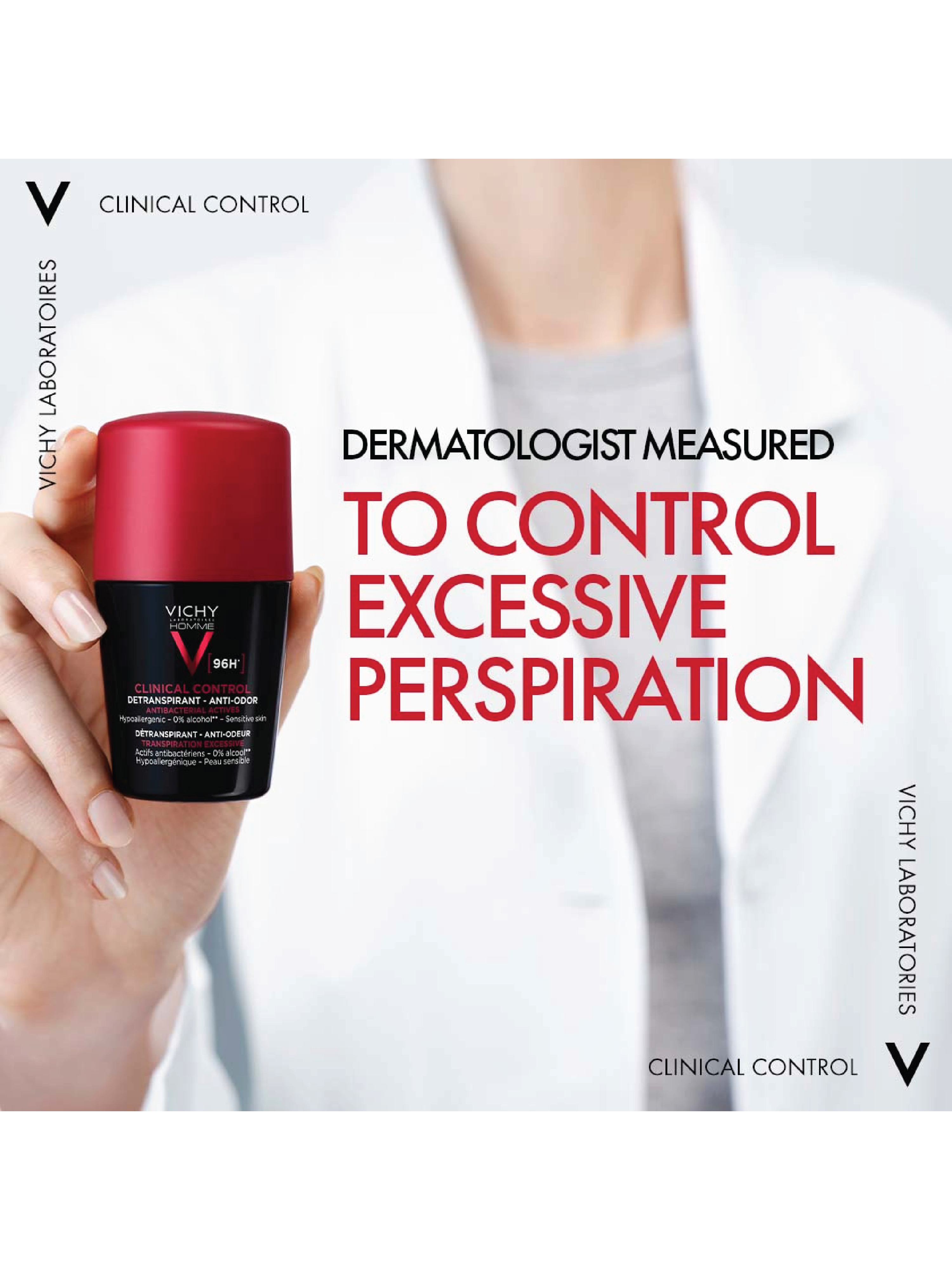 Vichy Homme Anti-Perspirant Clinical Control 96H, 50 ml