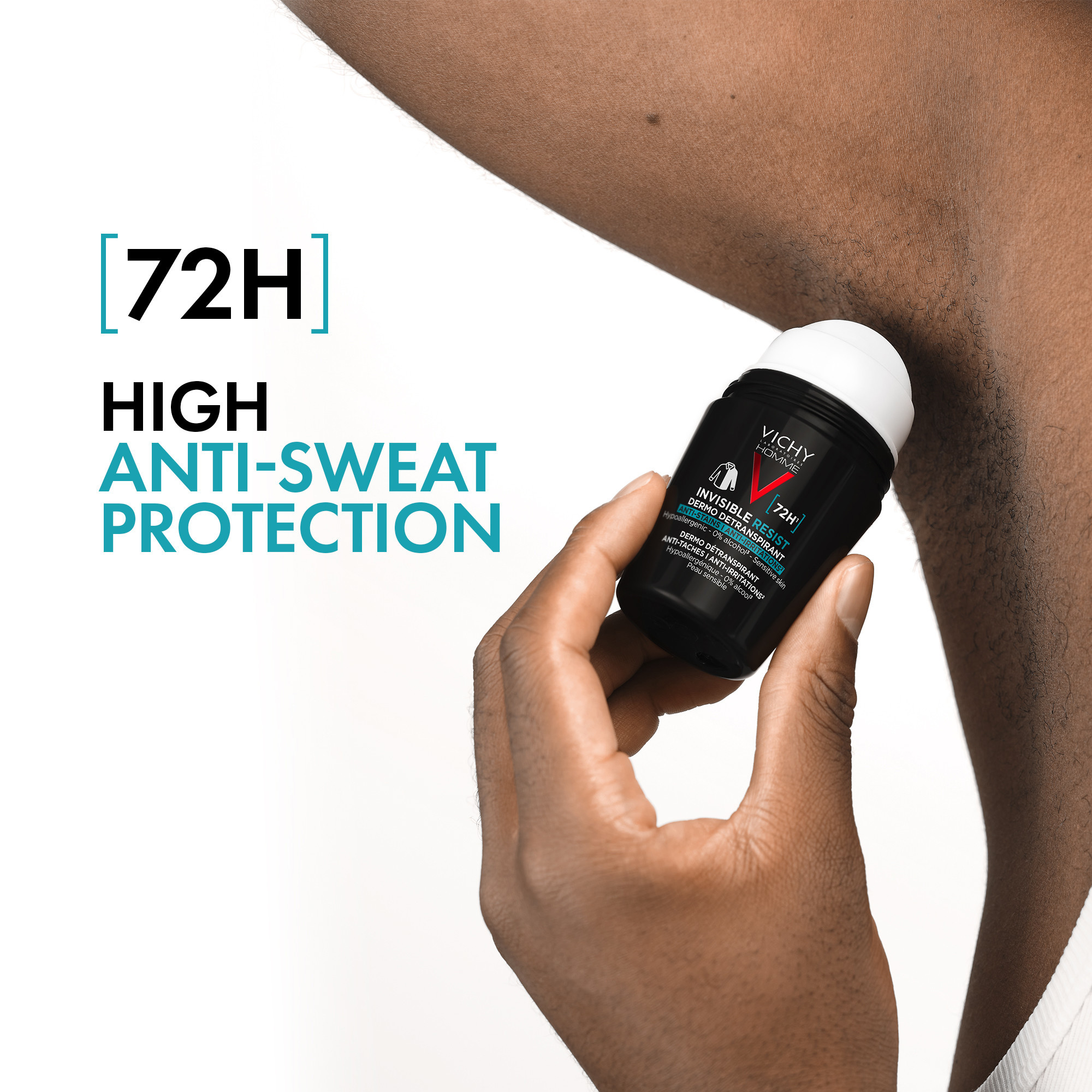 Vichy Homme Invisible Protect 72H Anti-stain Roll-on, 50 ml