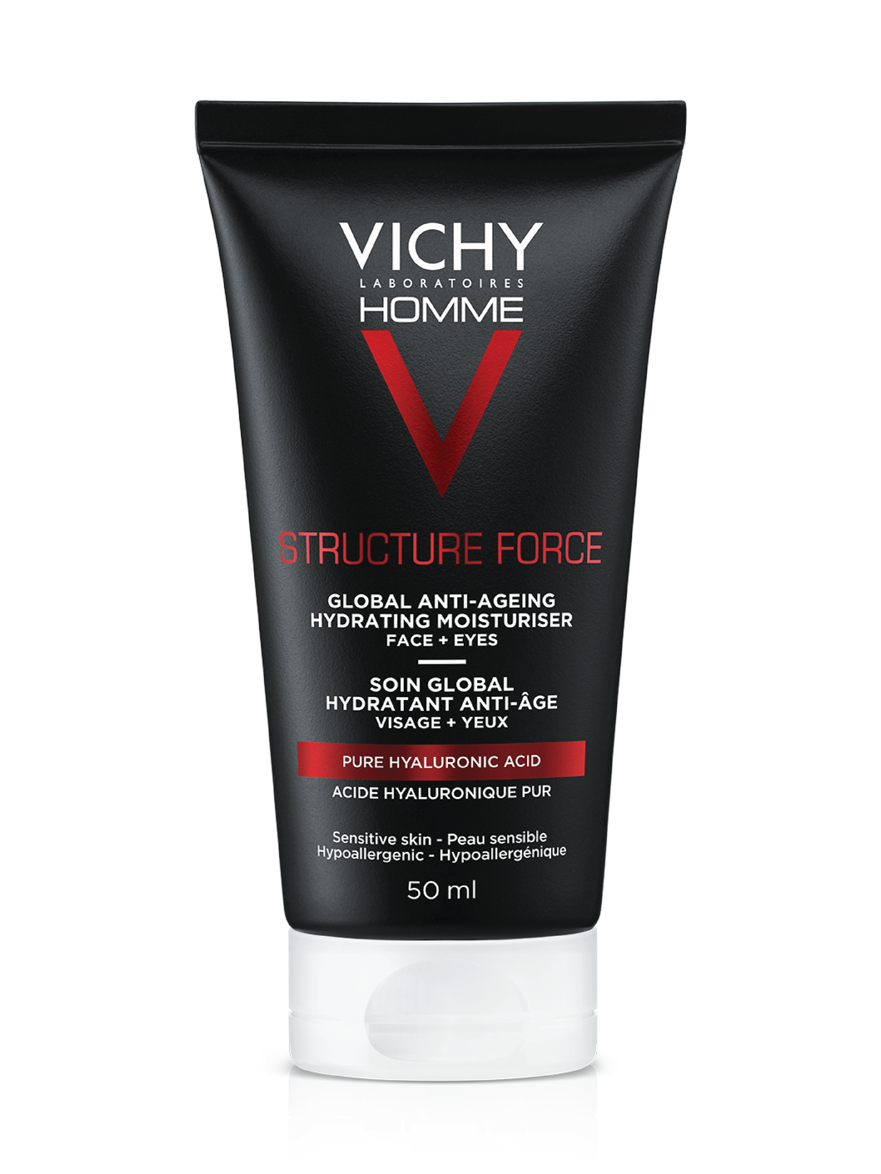 Vichy Homme Structure Force Moisturiser Face & Eyes, 50 ml
