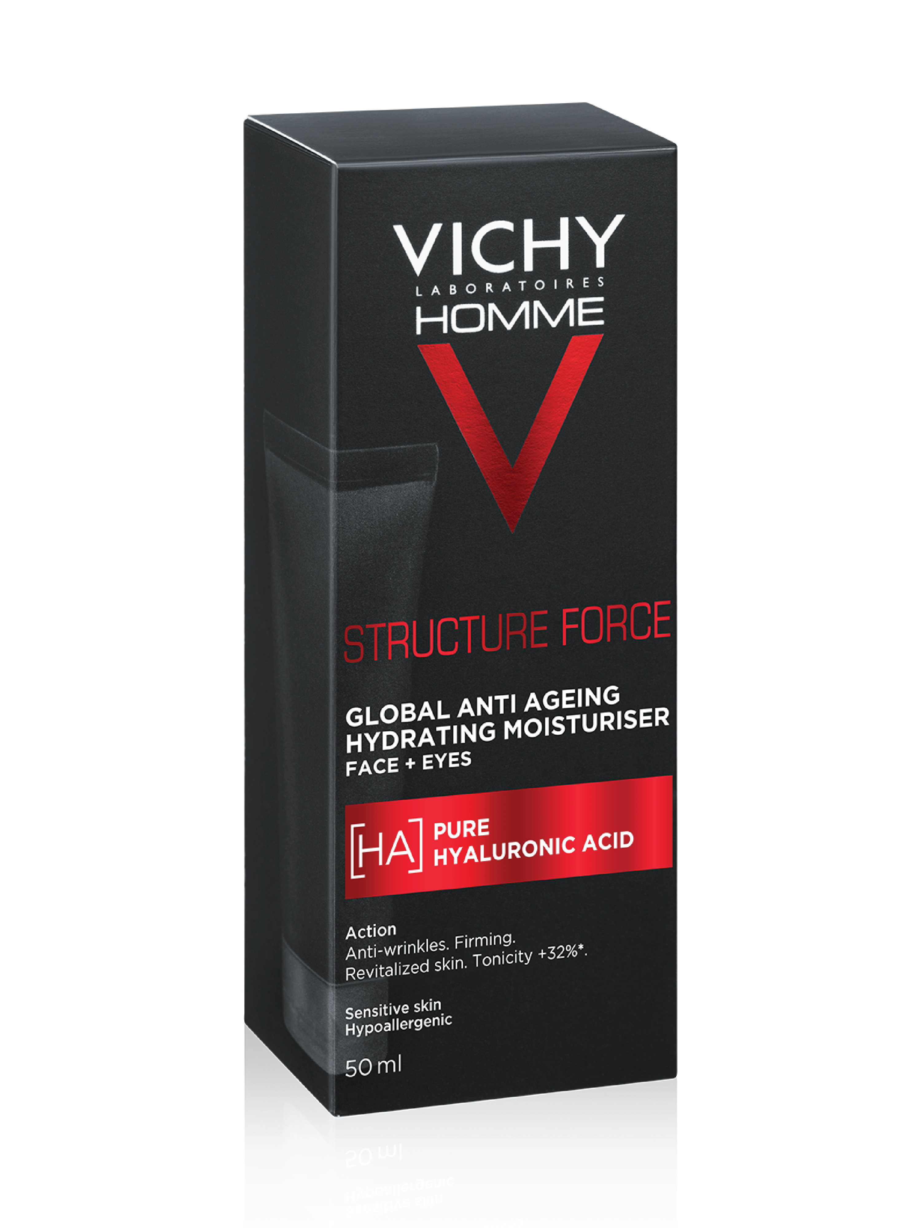 Vichy Homme Structure Force Moisturiser Face & Eyes, 50 ml