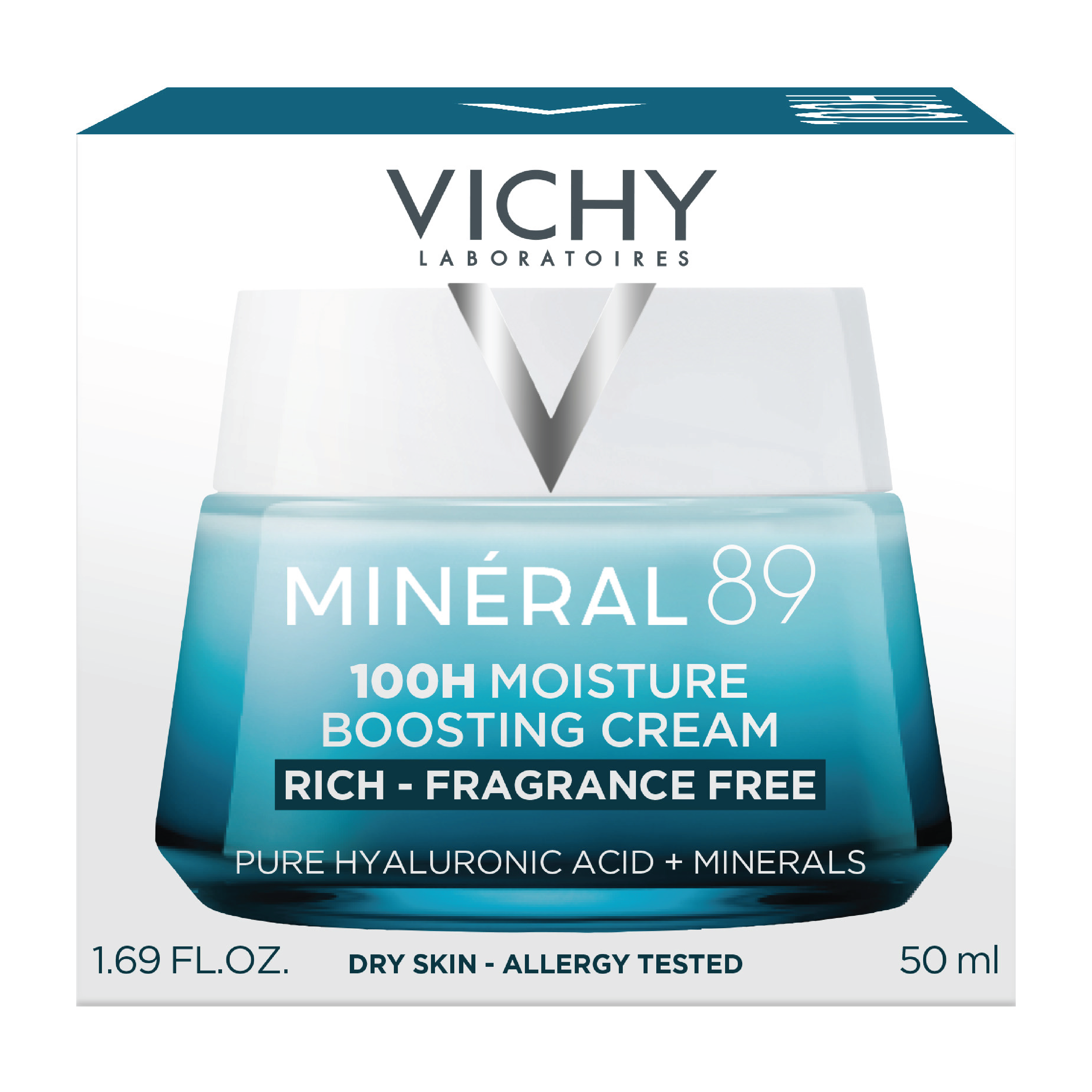 Vichy Minéral 89 100H Moisture Boosting Cream Rich, 50 ml