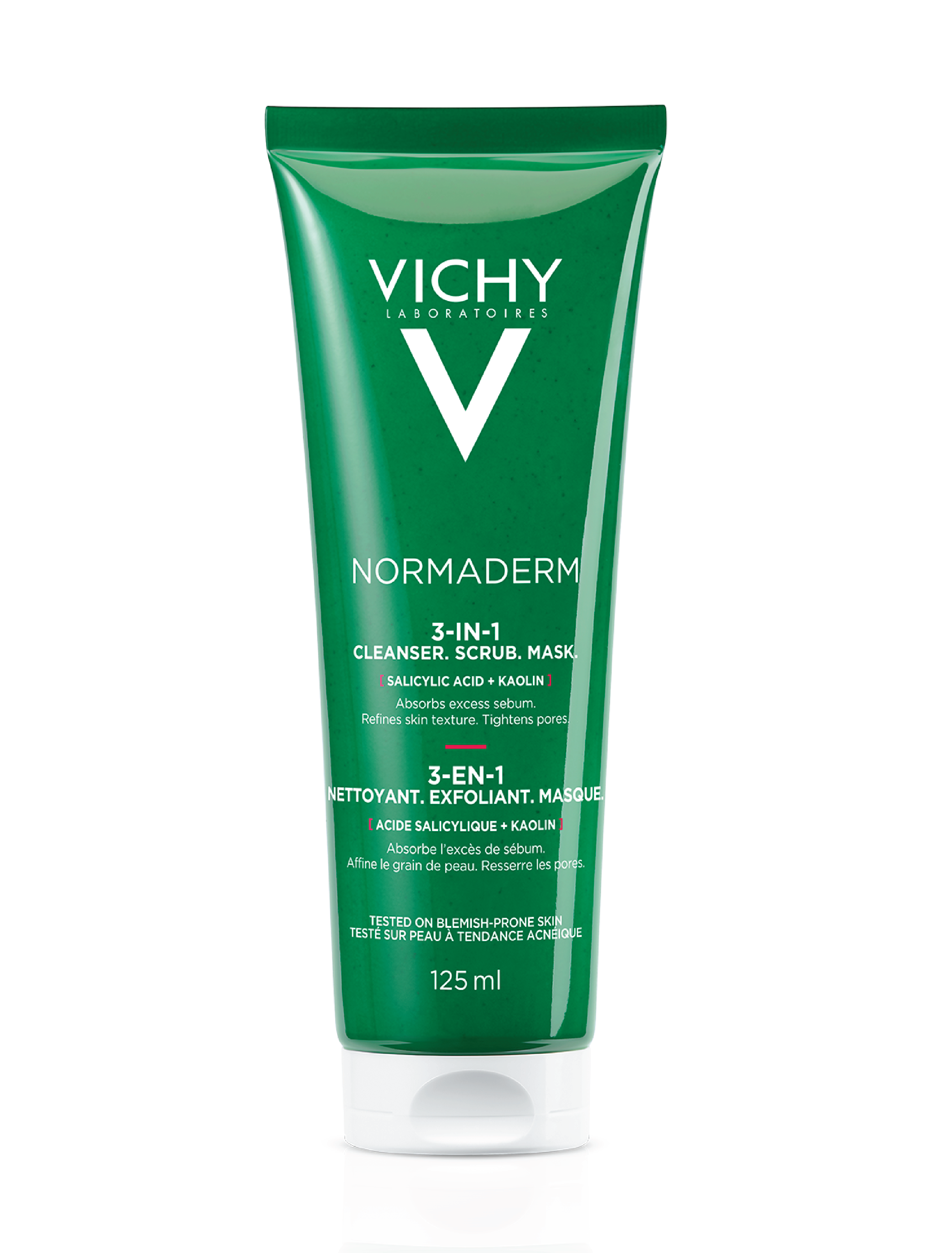 Vichy Normaderm 3-in-1 Rensekrem, 125 ml