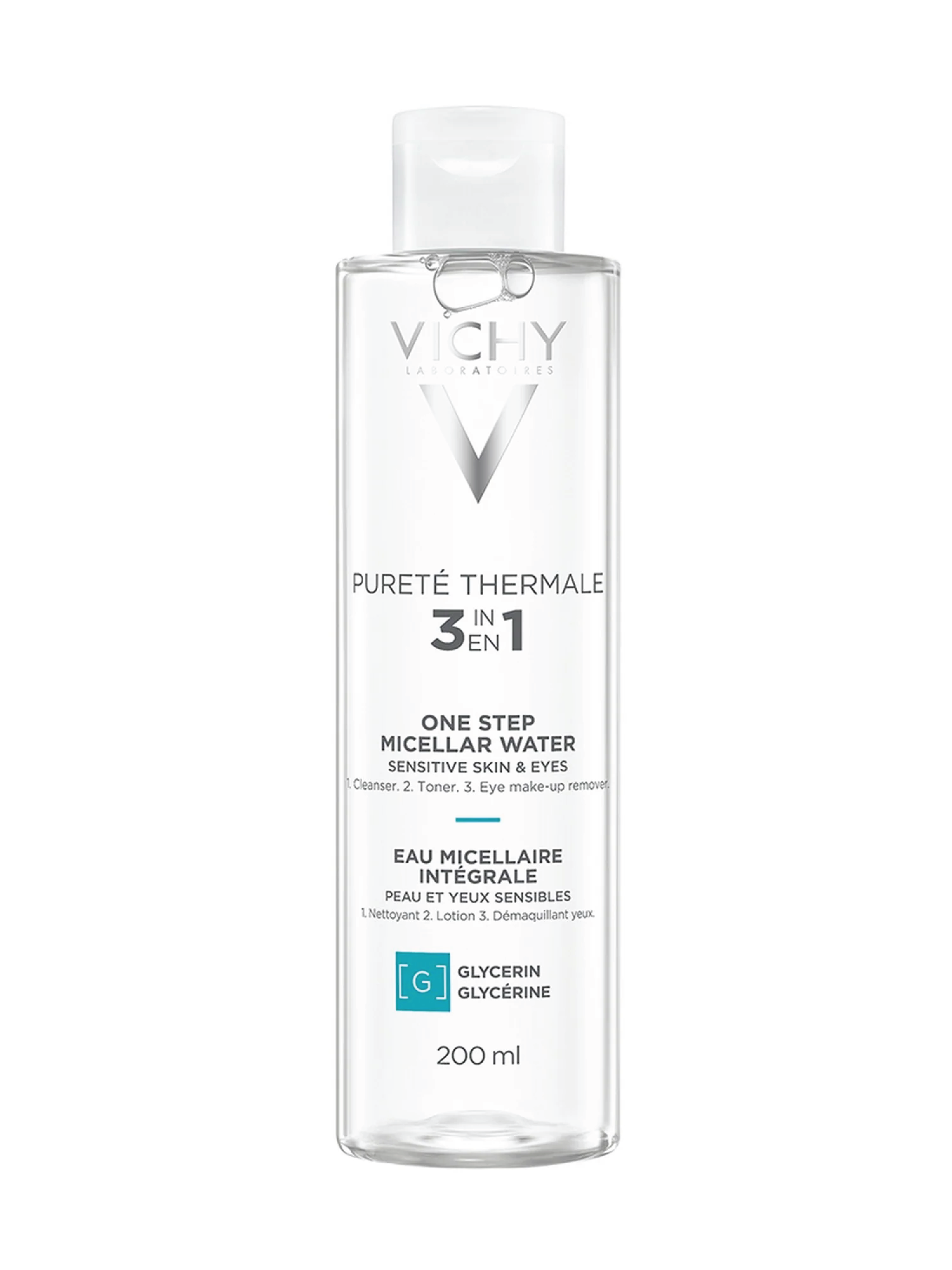 Vichy Pureté Thermale 3-i-1 Micellar Water, 200 ml