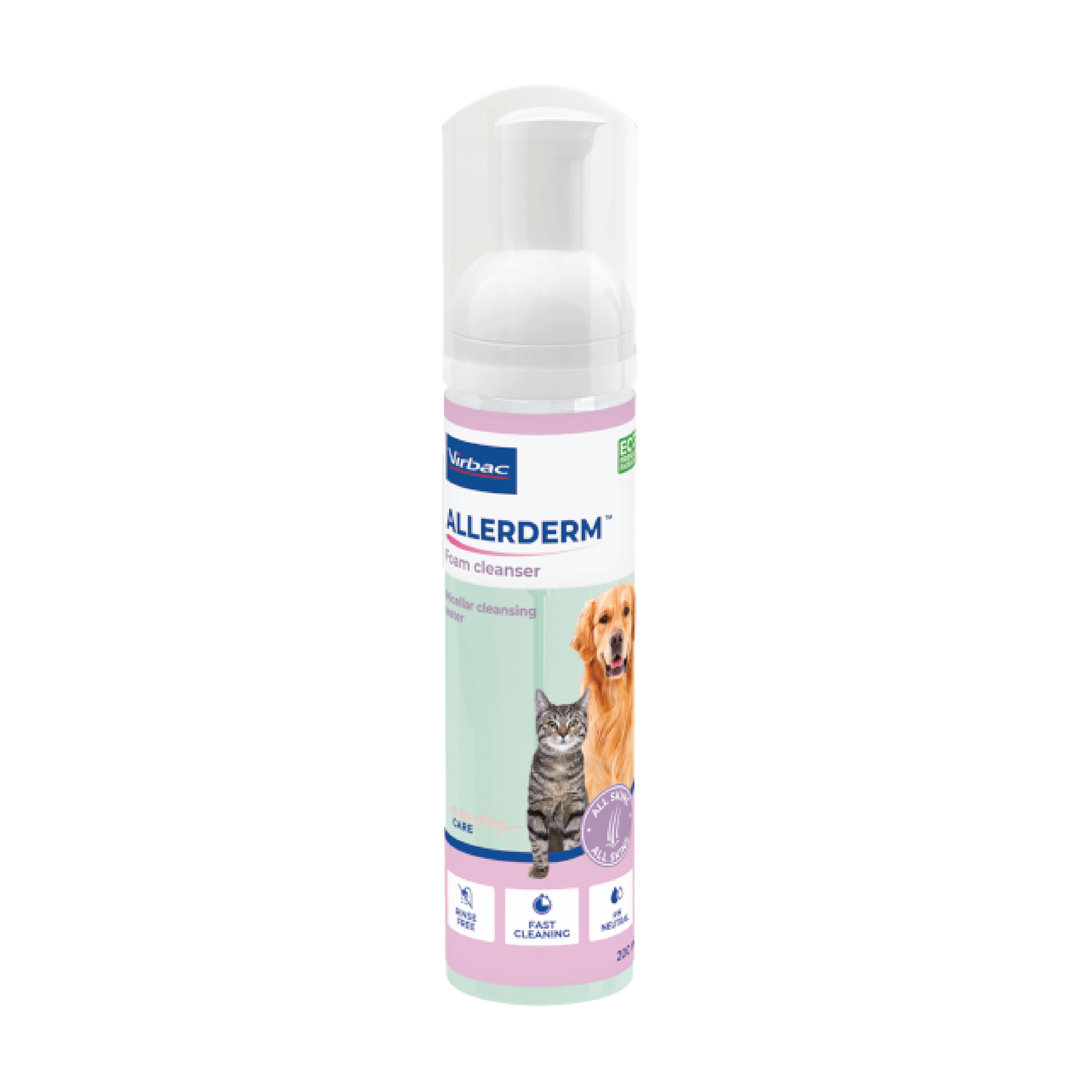 Virbac Allerderm Foam Cleanser til dyr, 200 ml