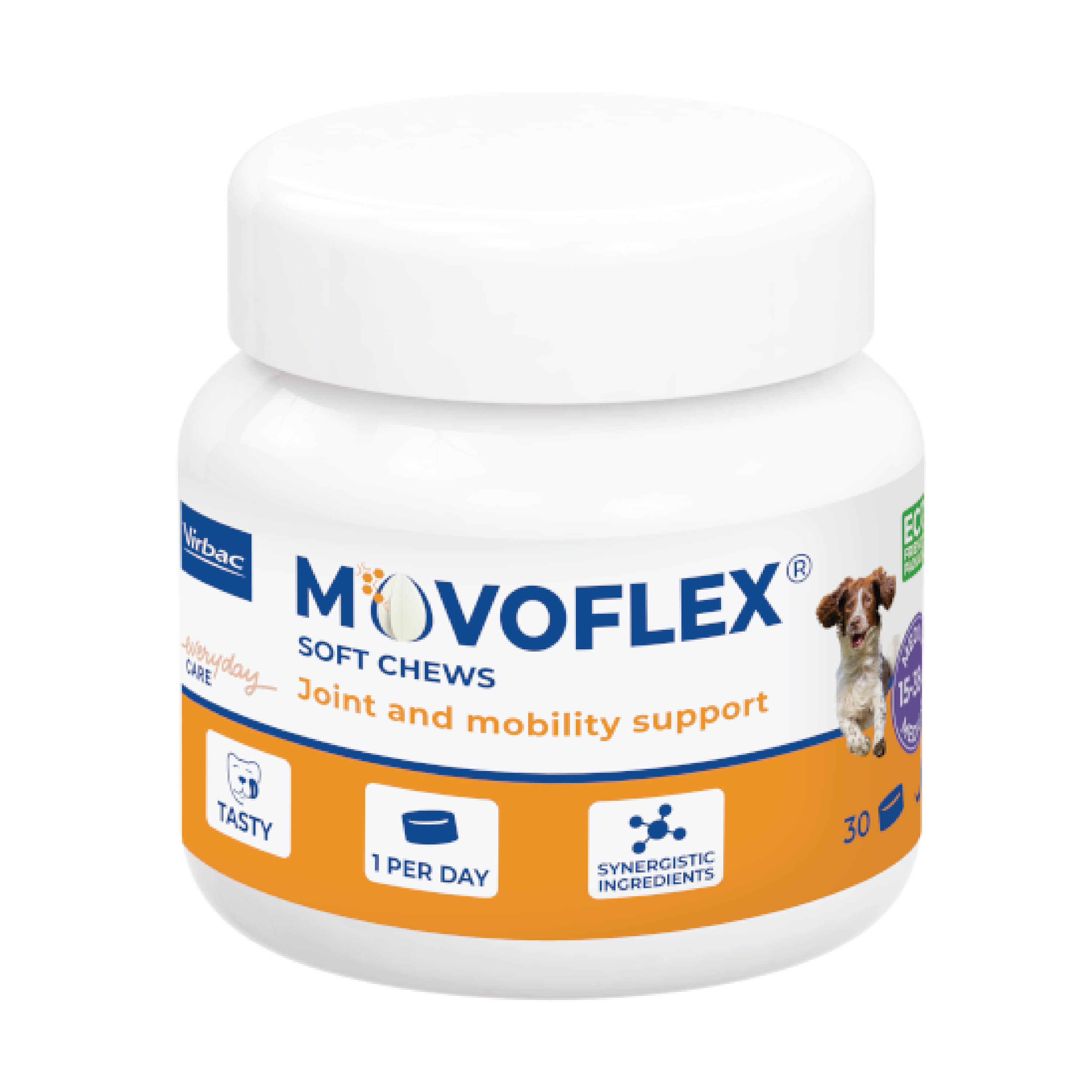 Virbac Movoflex M Tyggebiter til hund mellom 15-35 kg, 30 stk.