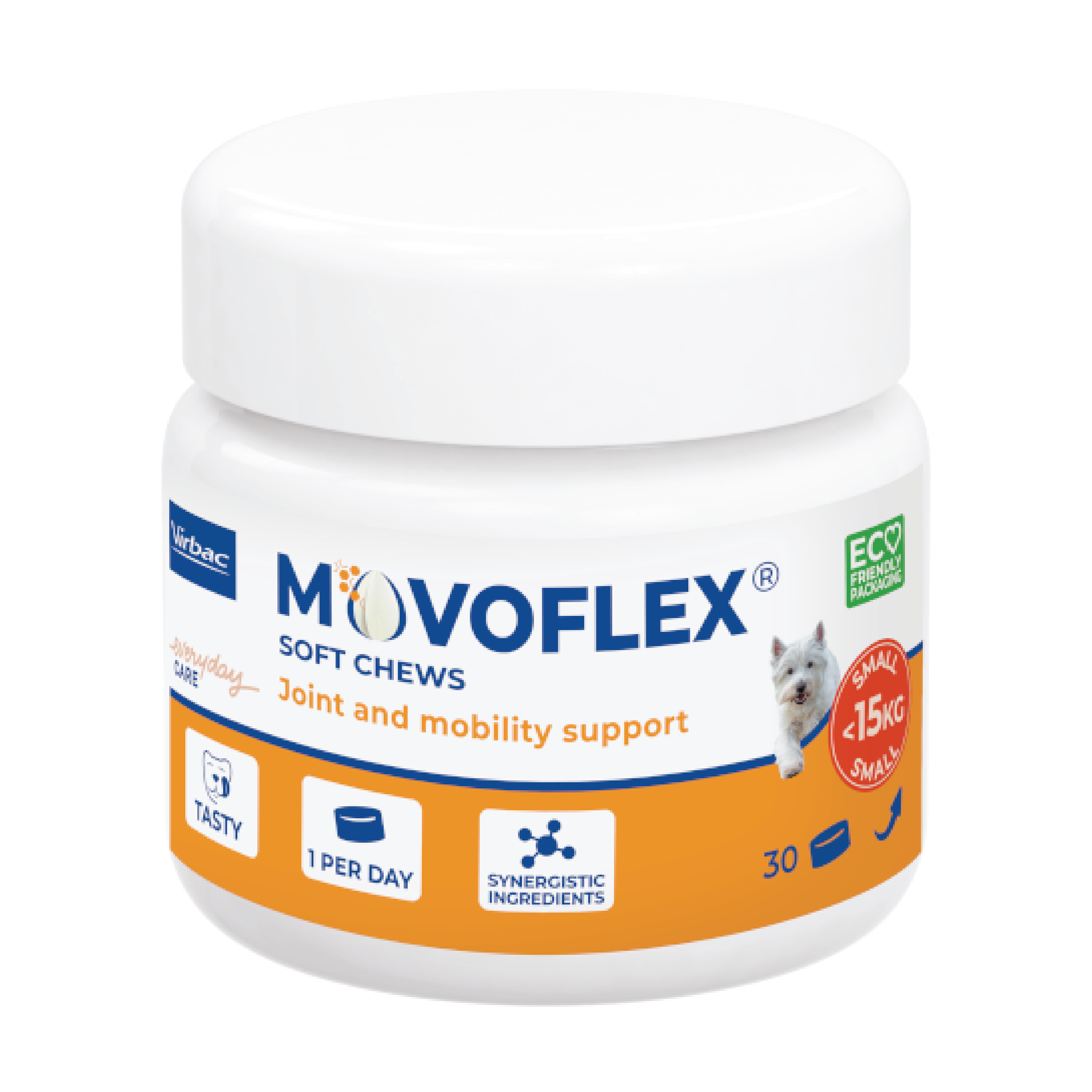 Virbac Movoflex S Tyggebiter til hund under 15 kg, 30 stk.