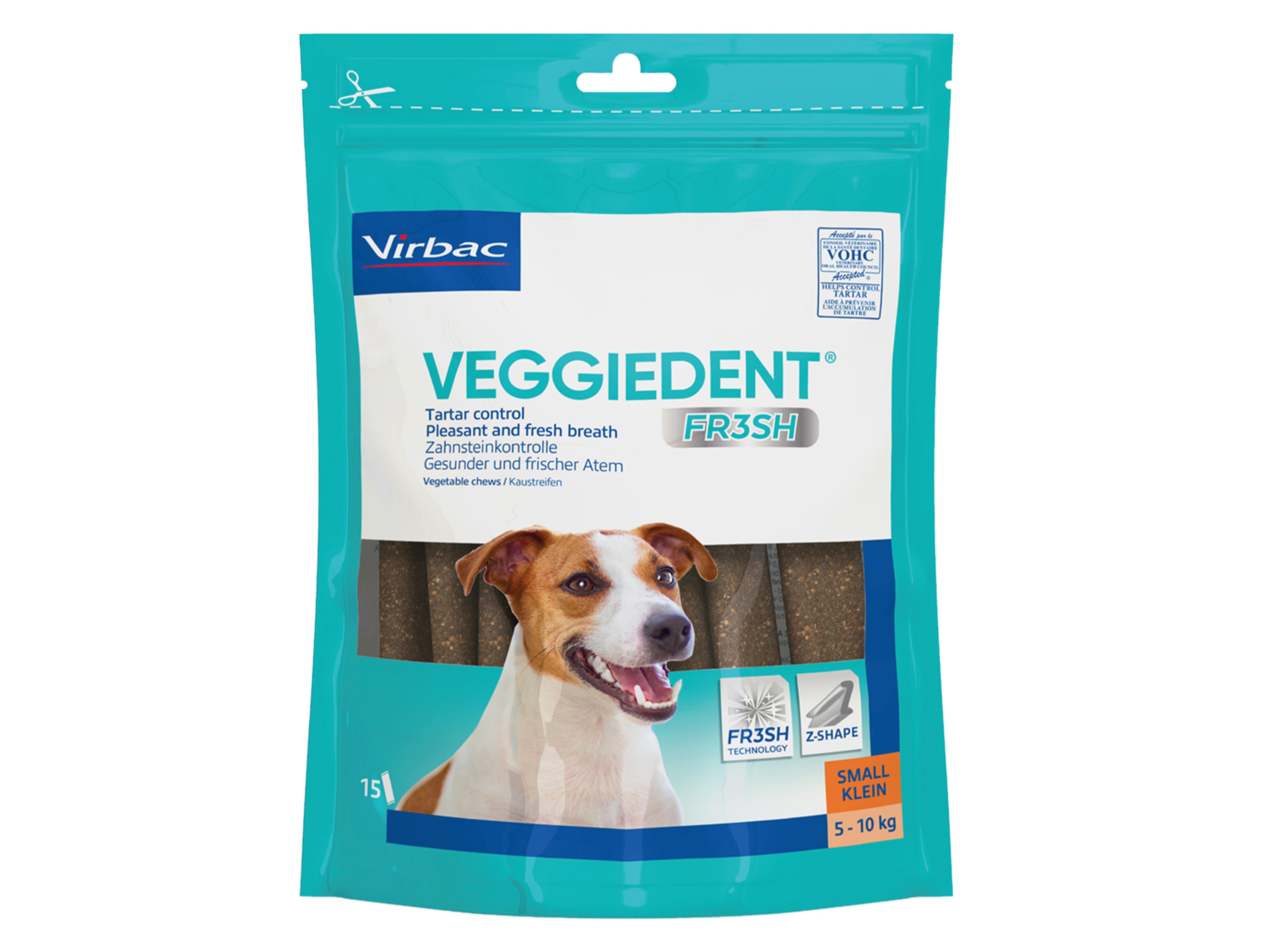 Virbac VeggieDent Fresh, Small, 15 stk.