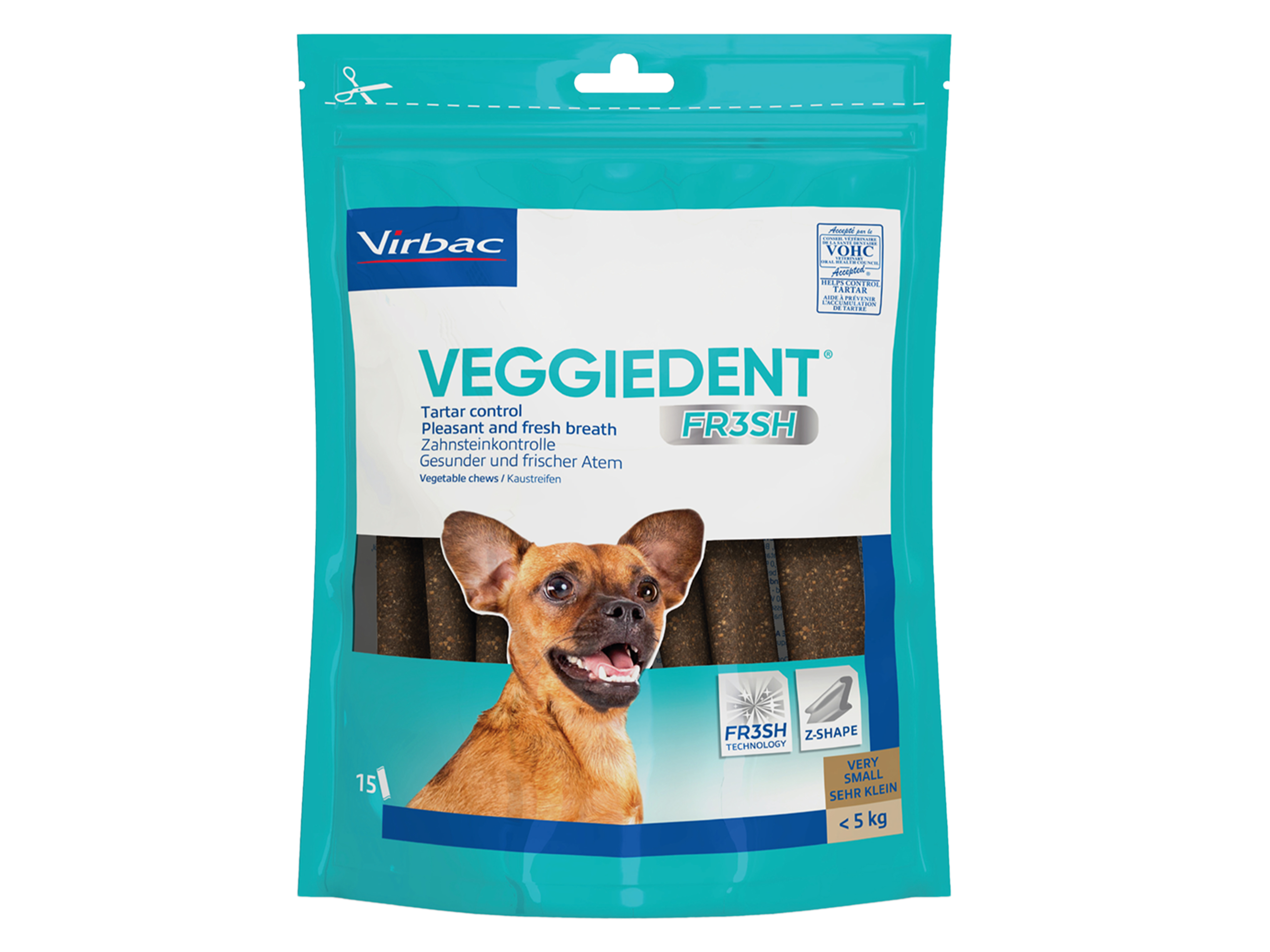 Virbac VeggieDent Fresh, X-Small, 15 stk.