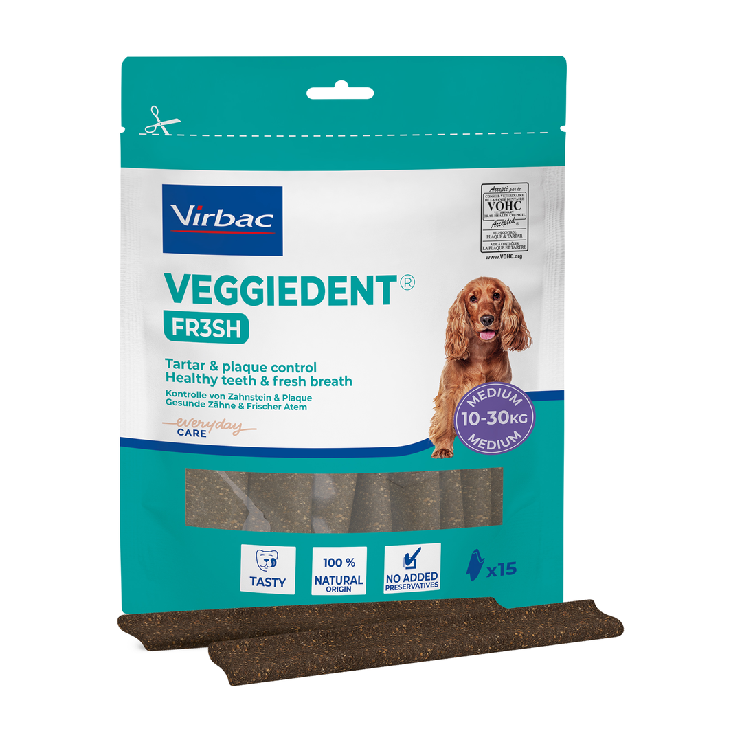 Virbac VeggieDent Fresh, Medium, 15 stk.