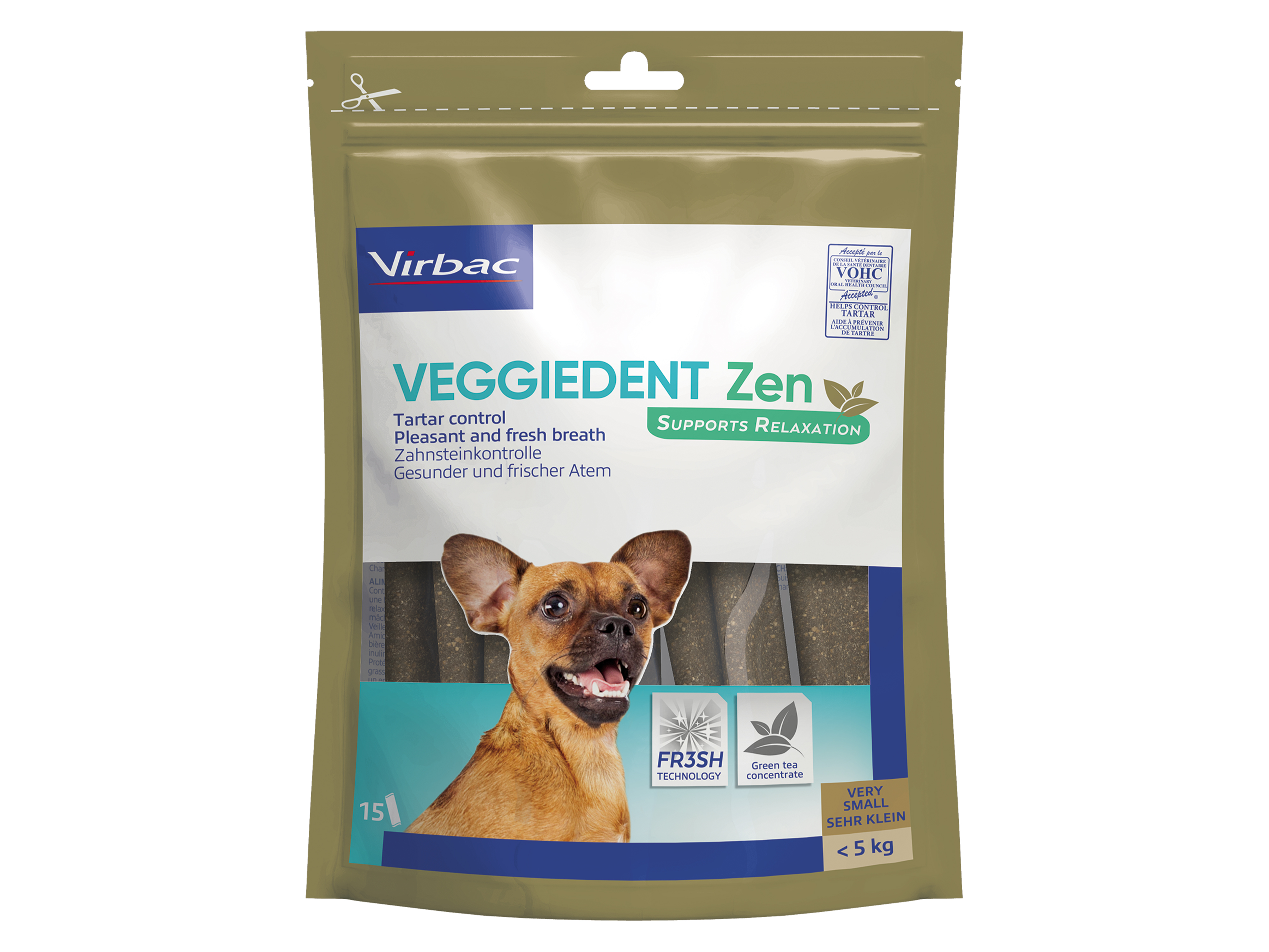 Virbac VeggieDent Zen, X-Small, 15 stk.