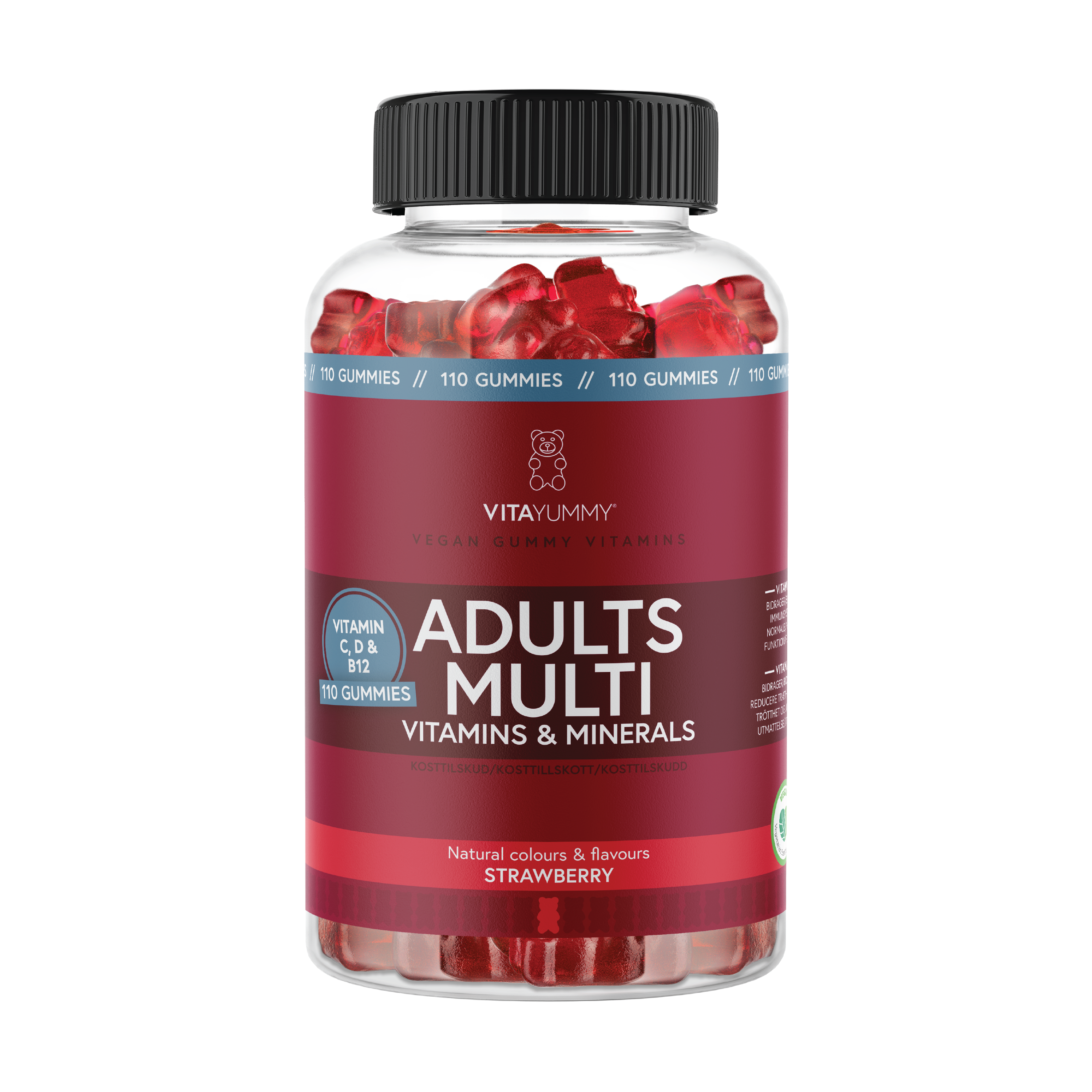 VitaYummy Adults Multivitamins, Jordbær, 90 stk.
