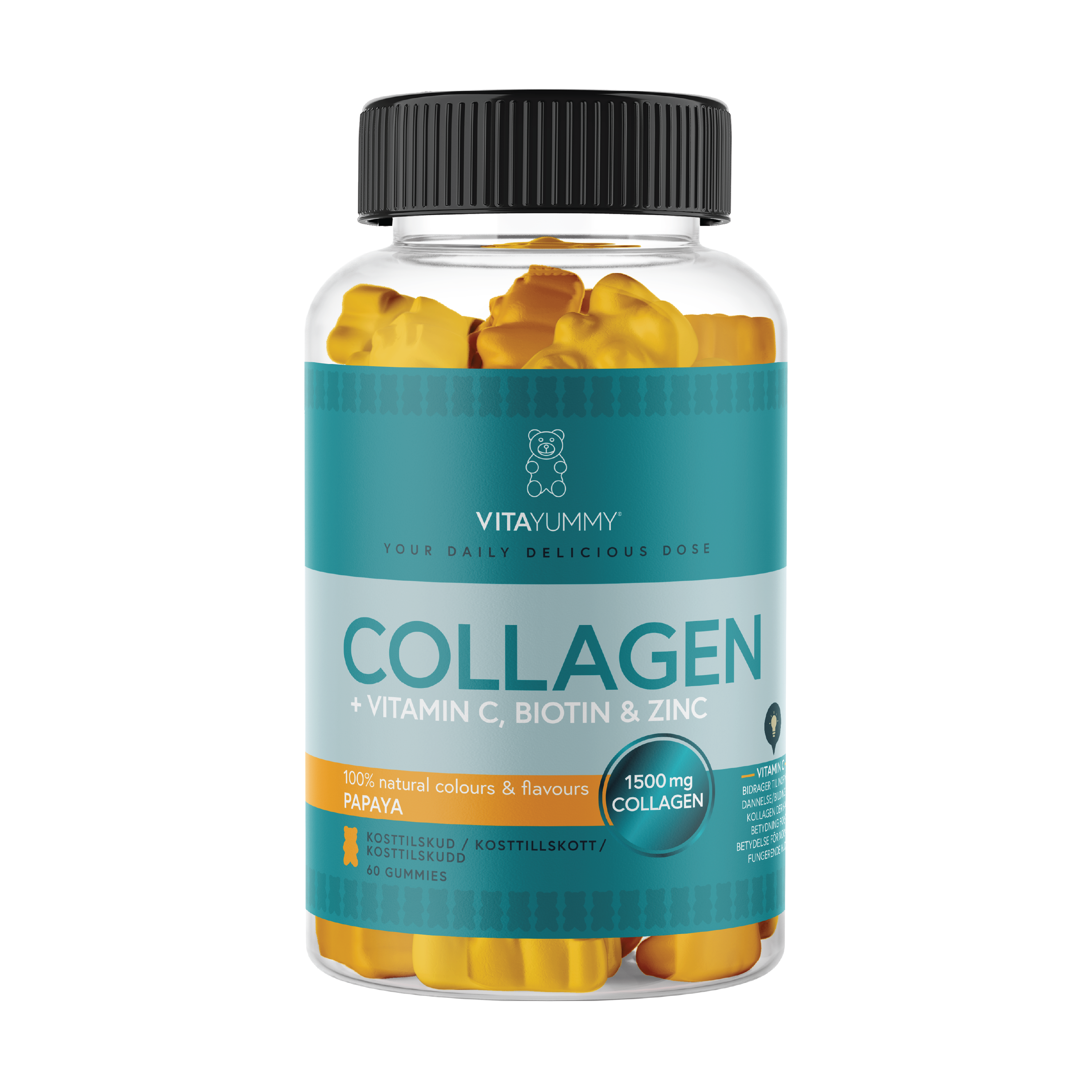 VitaYummy Collagen, Tropisk frukt, 60 stk.
