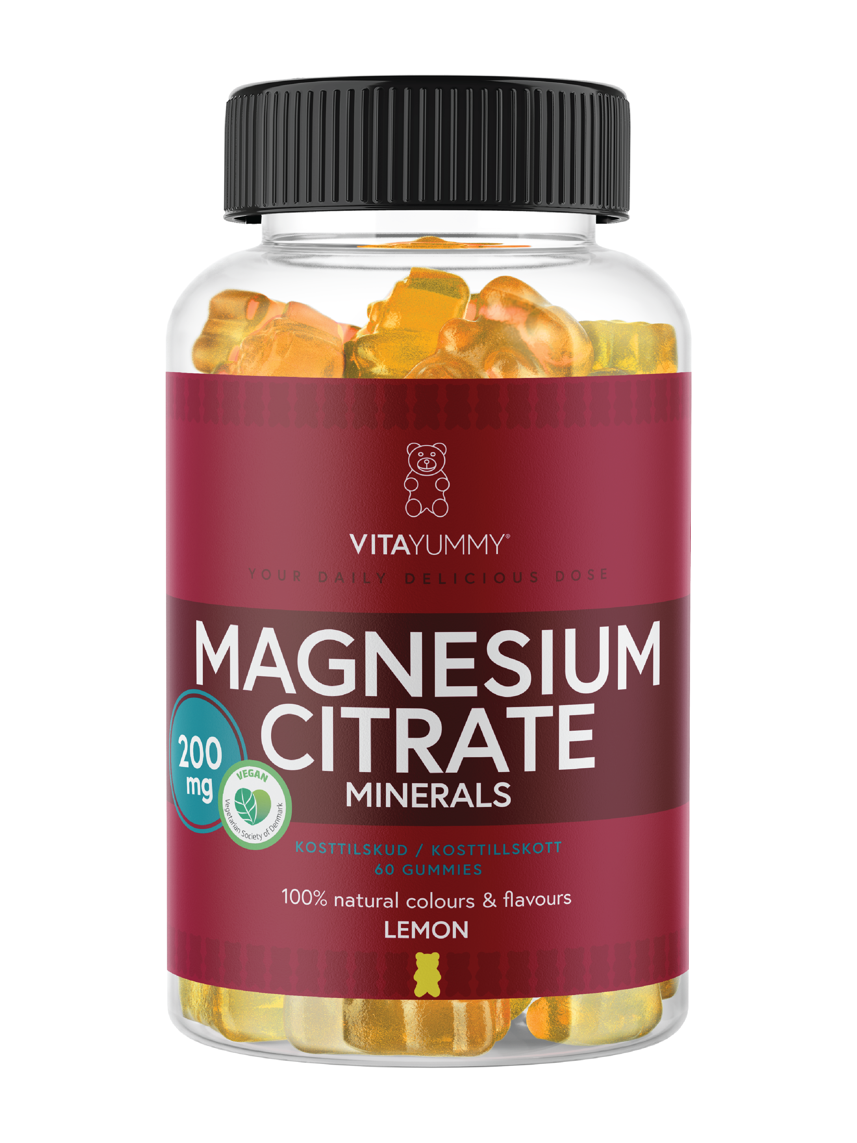 VitaYummy Magnesium Citrate Minerals, Sitron, 60 stk.