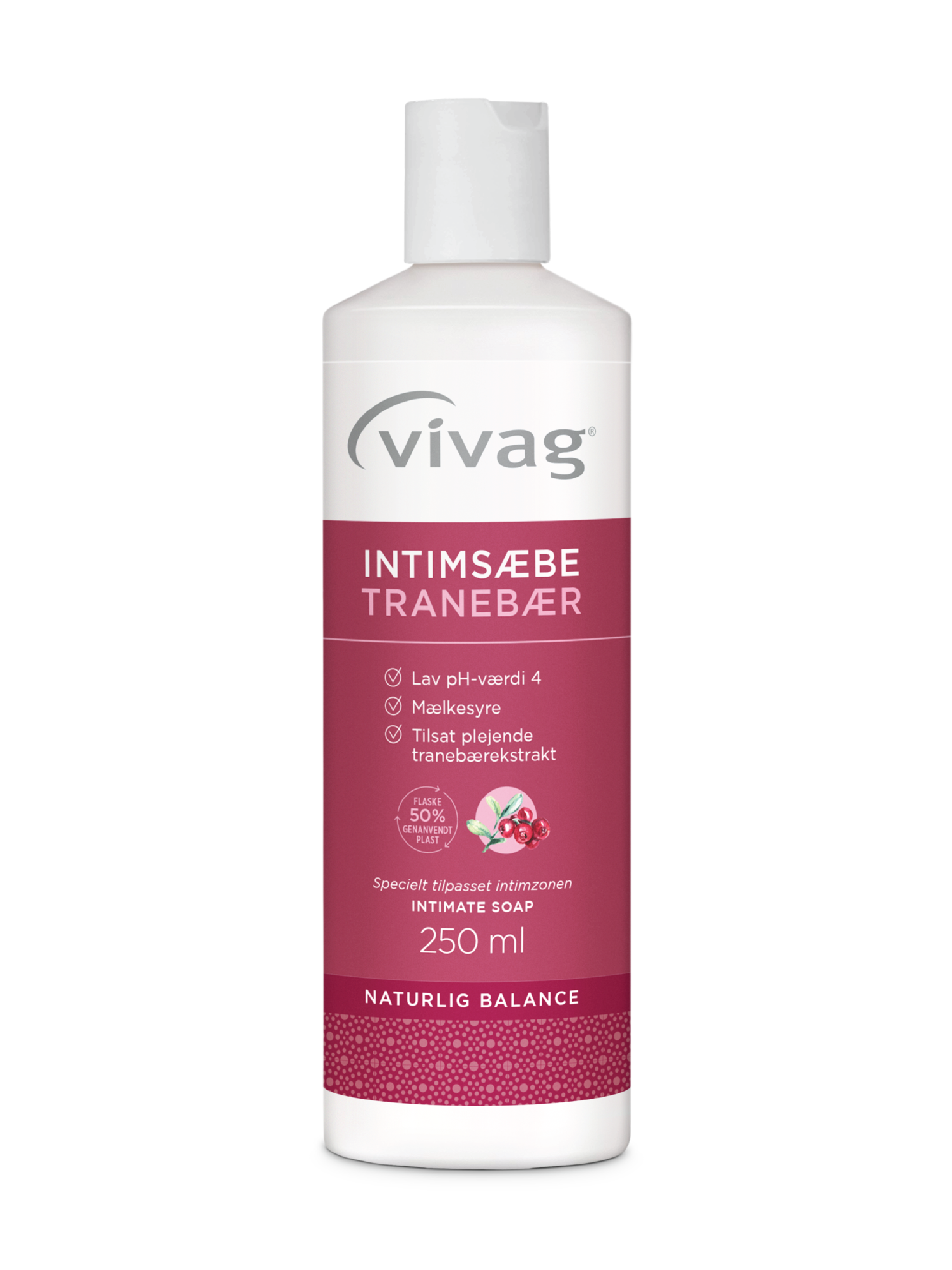 Vivag Intimsåpe Tranebær, 250 ml