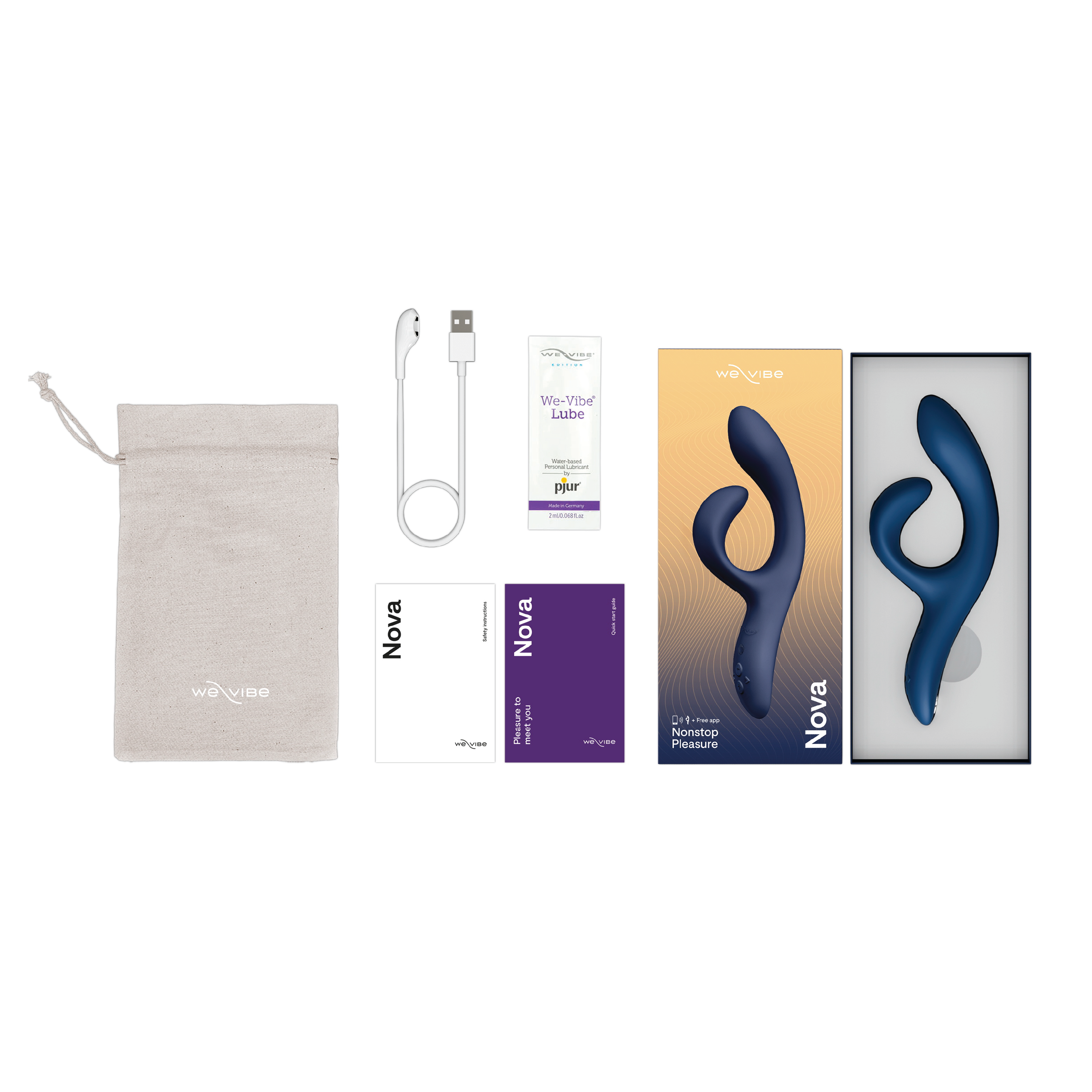 We-Vibe Nova 2 Midnight Blu Vibrator, 1 stk.