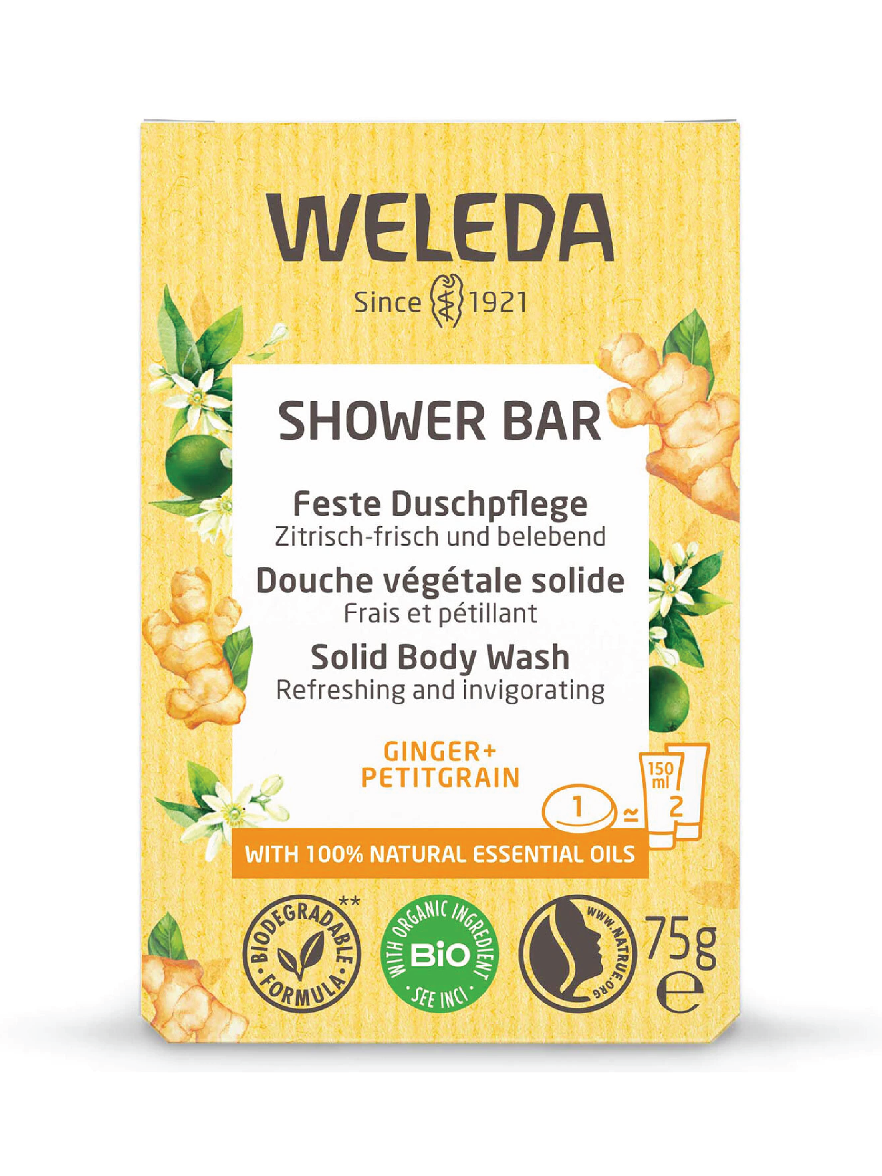 Weleda Shower Bar Ginger, 75 g