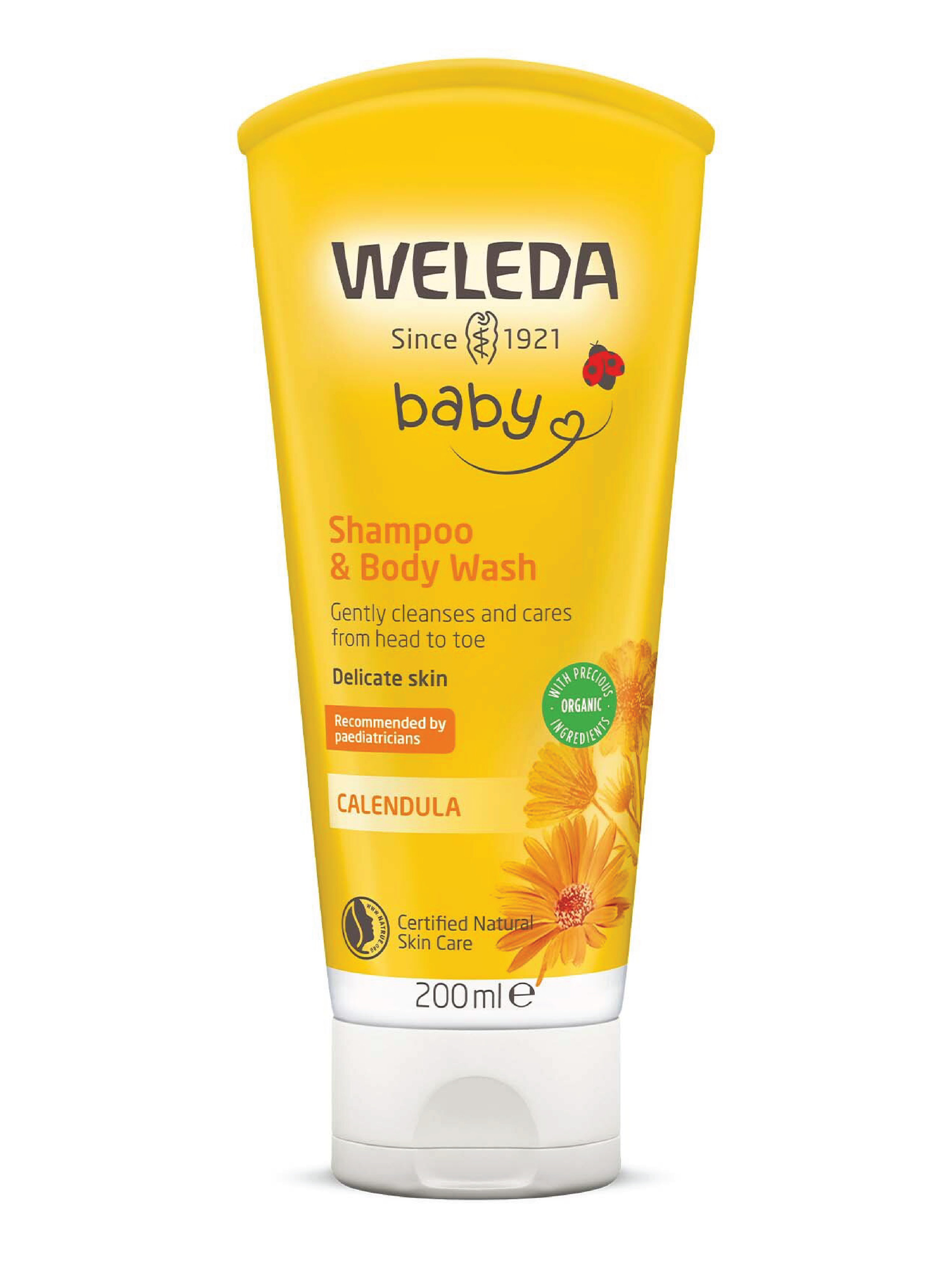 Weleda Calendula Shampoo & Bodywash, 200 ml