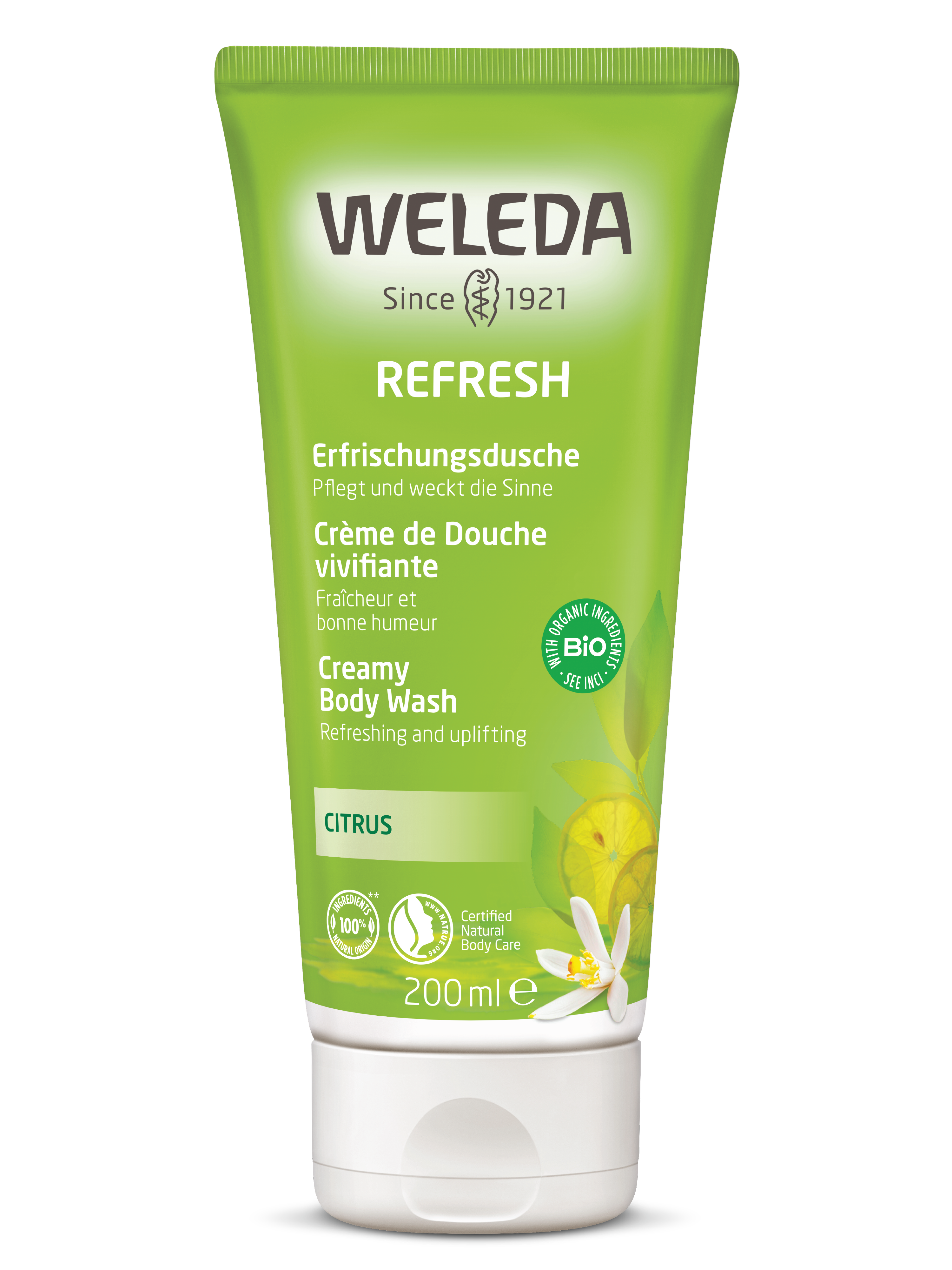 Weleda Refresh Creamy Body Wash Citrus, 200 ml