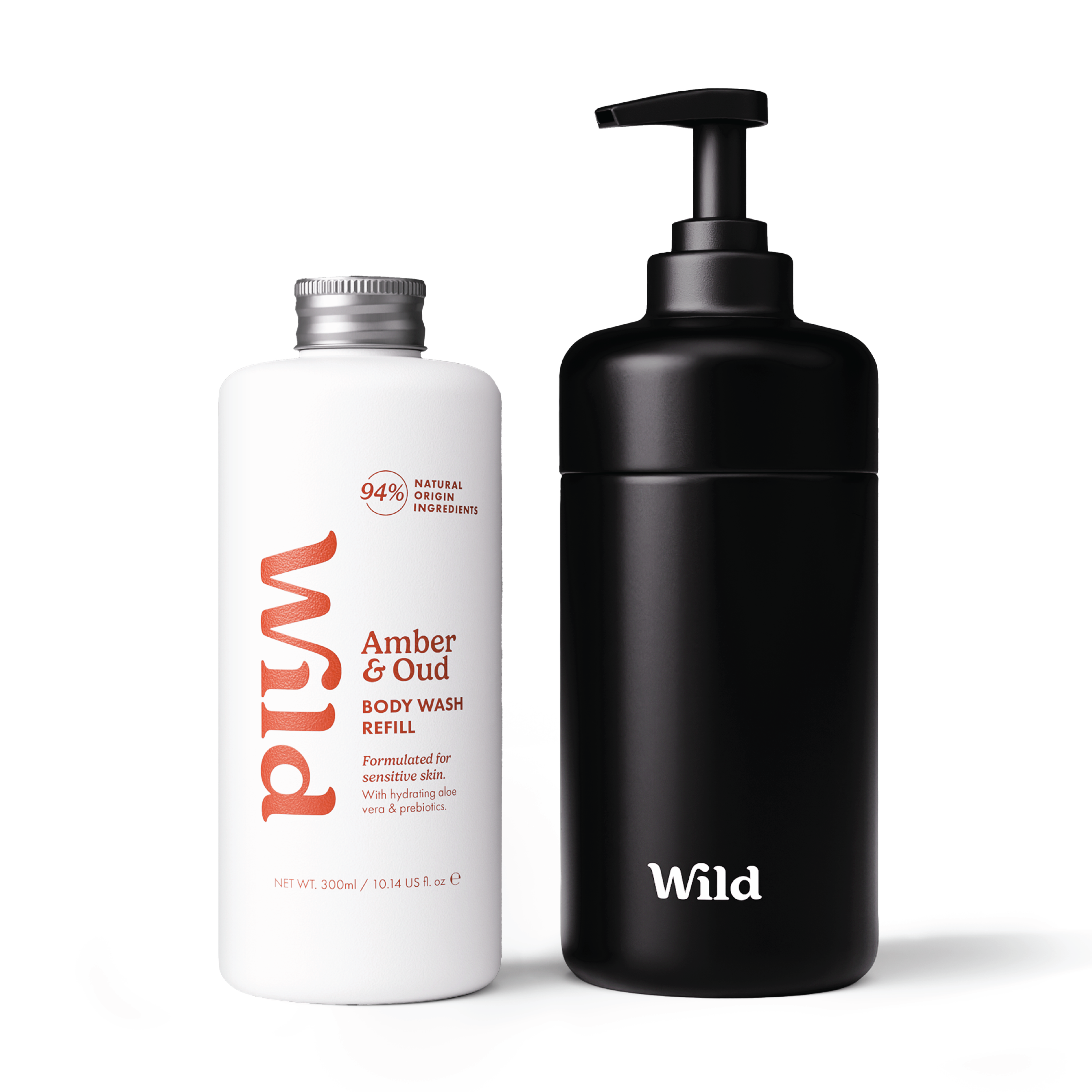 Wild Body Wash Black Case Amber & oud, 300 ml