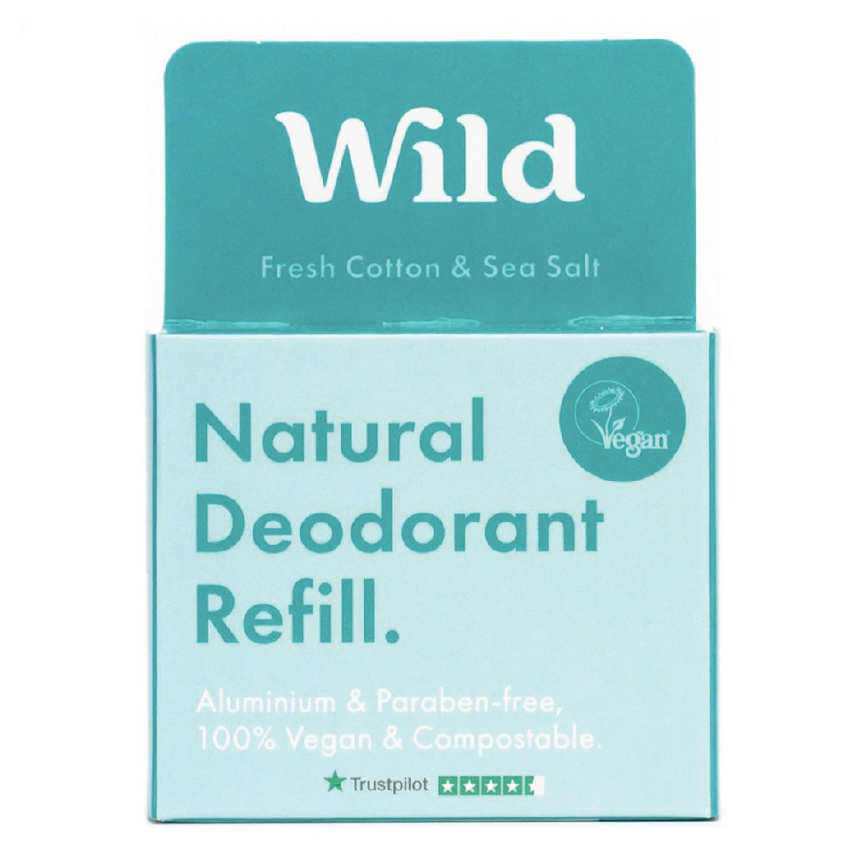 Wild Wild Deo Cotton & Sea Salt refill, 40 gram