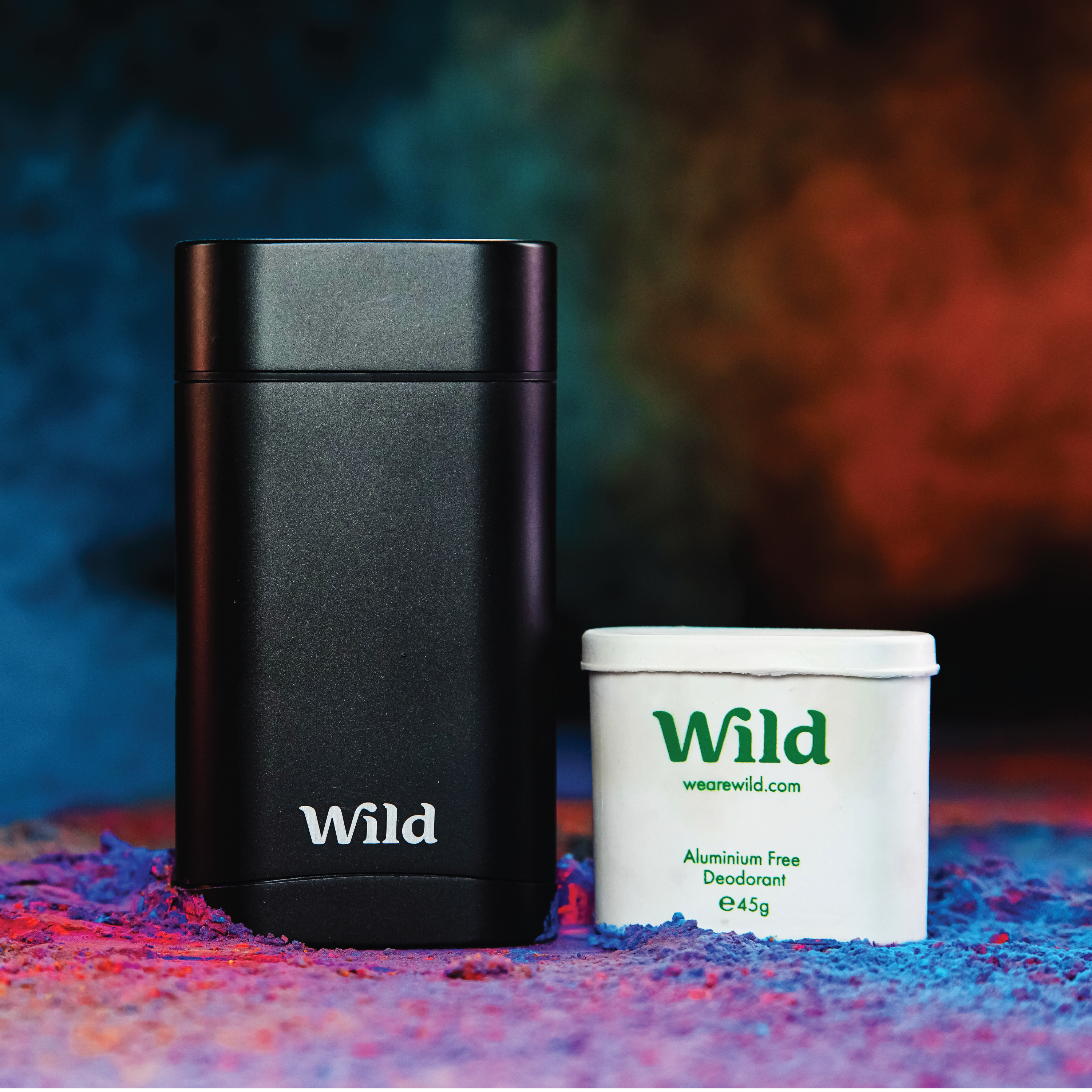 Wild Deo Fresh Cotton & Sea Salt Startpakke Mann, Sort, 40 g