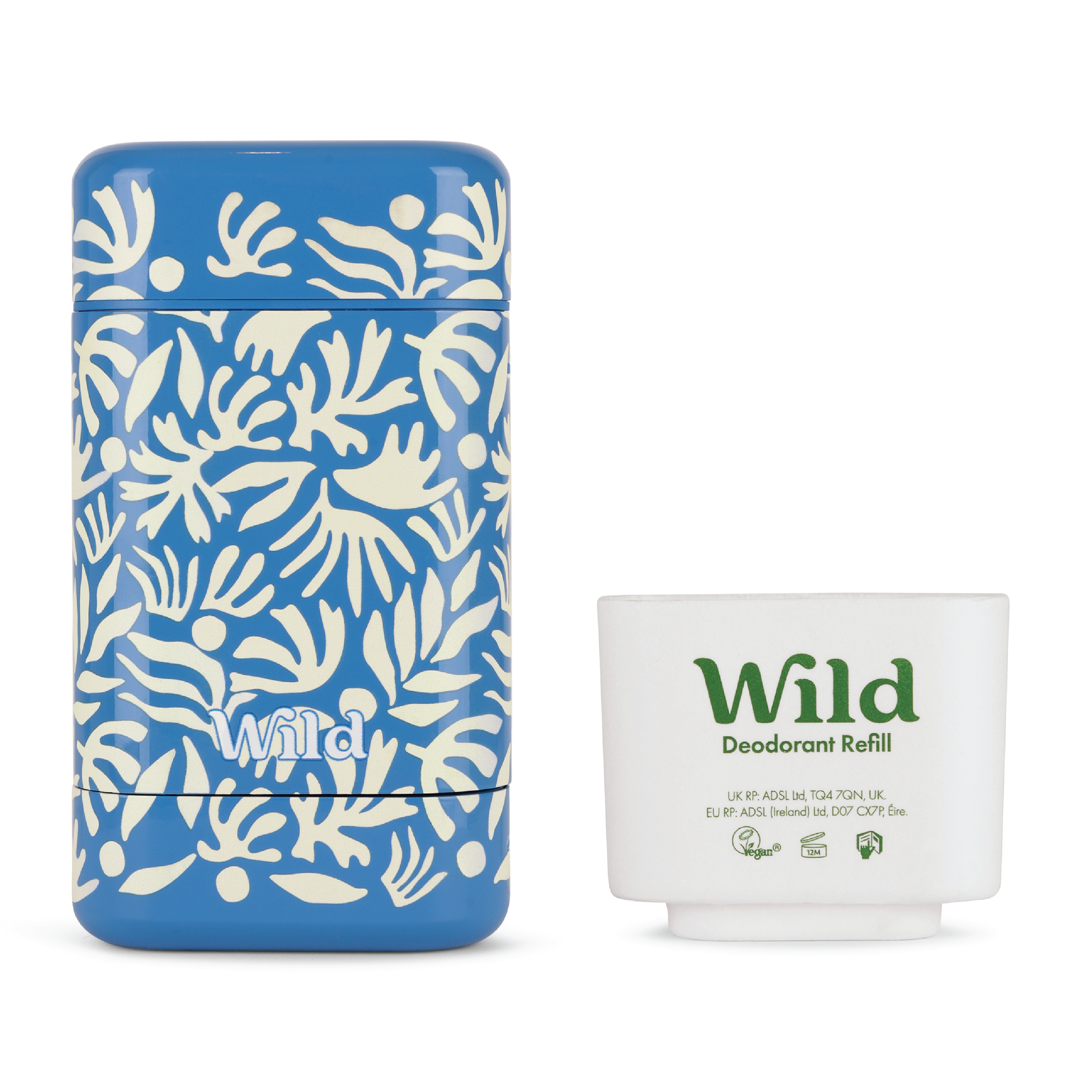 Wild Deo Matisse Case Mint & Aloe Vera Startpakke, Blå, 40 g