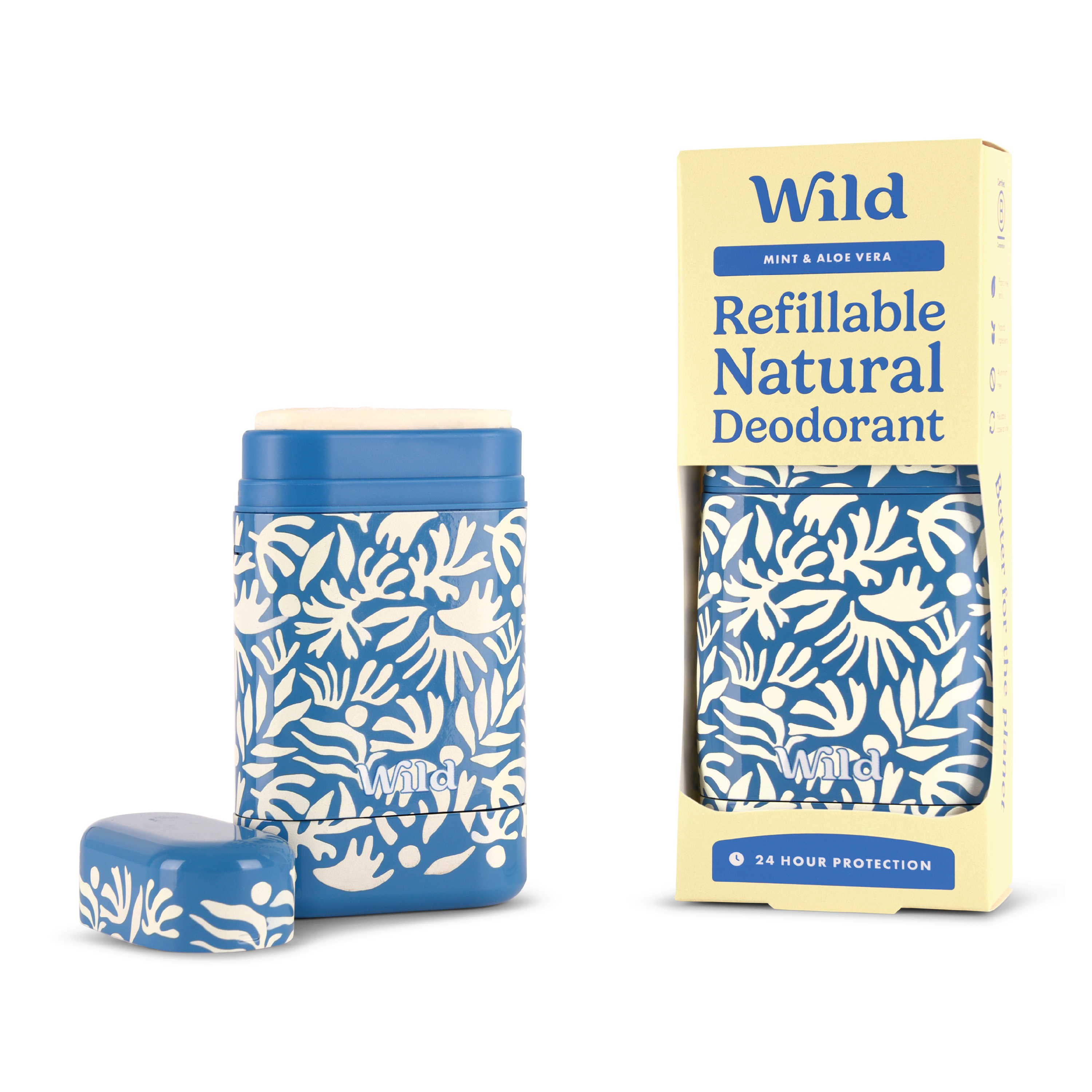 Wild Deo Matisse Case Mint & Aloe Vera Startpakke, Blå, 40 g