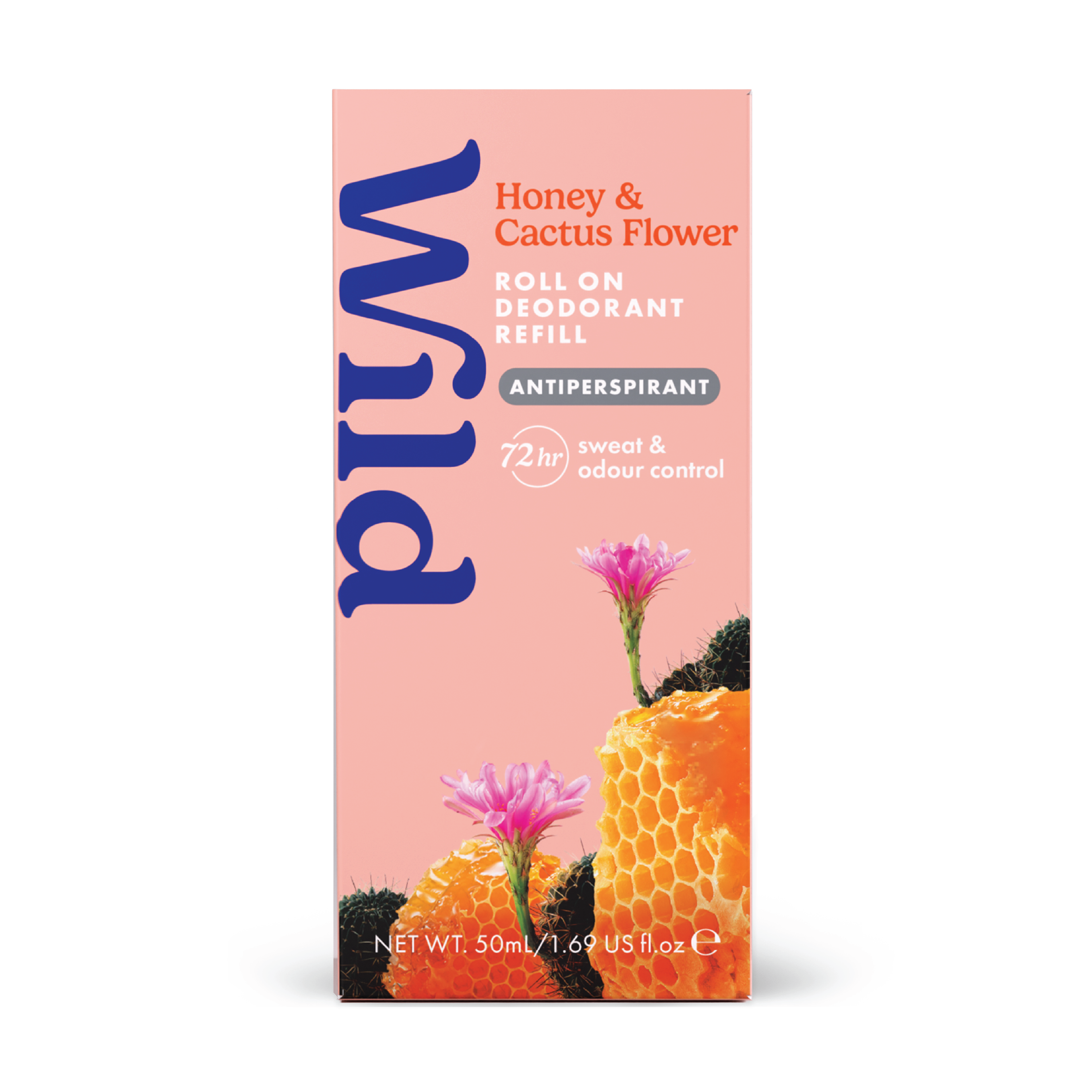 Wild Roll On Antiperspirant Honey & Cactusflower Refill, 50 ml