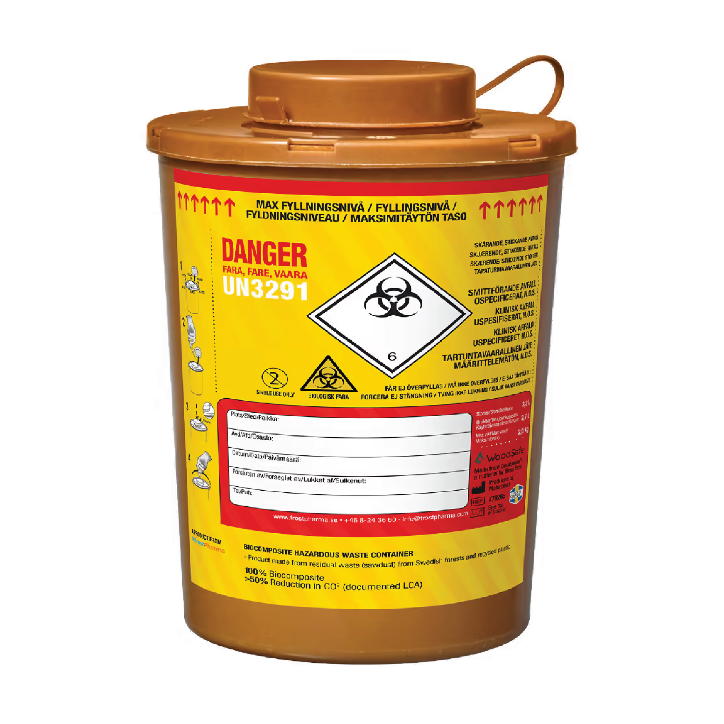 Woodsafe Kanylebøtte, 3,3 L, 1 stk.