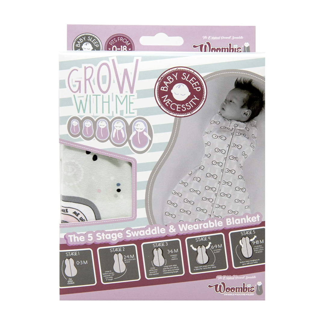 Woombie Babysvøp Grow With Me Økologisk, 0–18 mnd, grå, 1 stk.