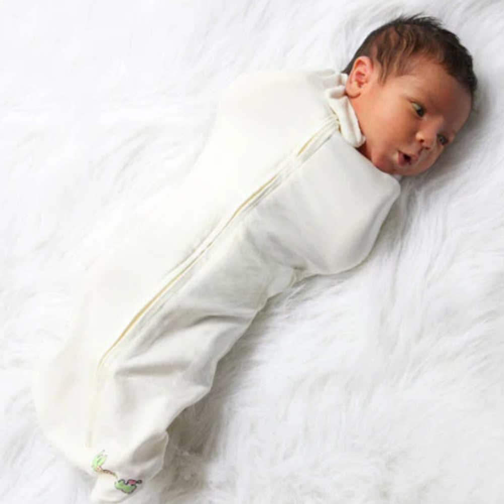 Woombie Økologisk Babysvøp Prematur, Vintage Linen (offwhite), 1 stk.