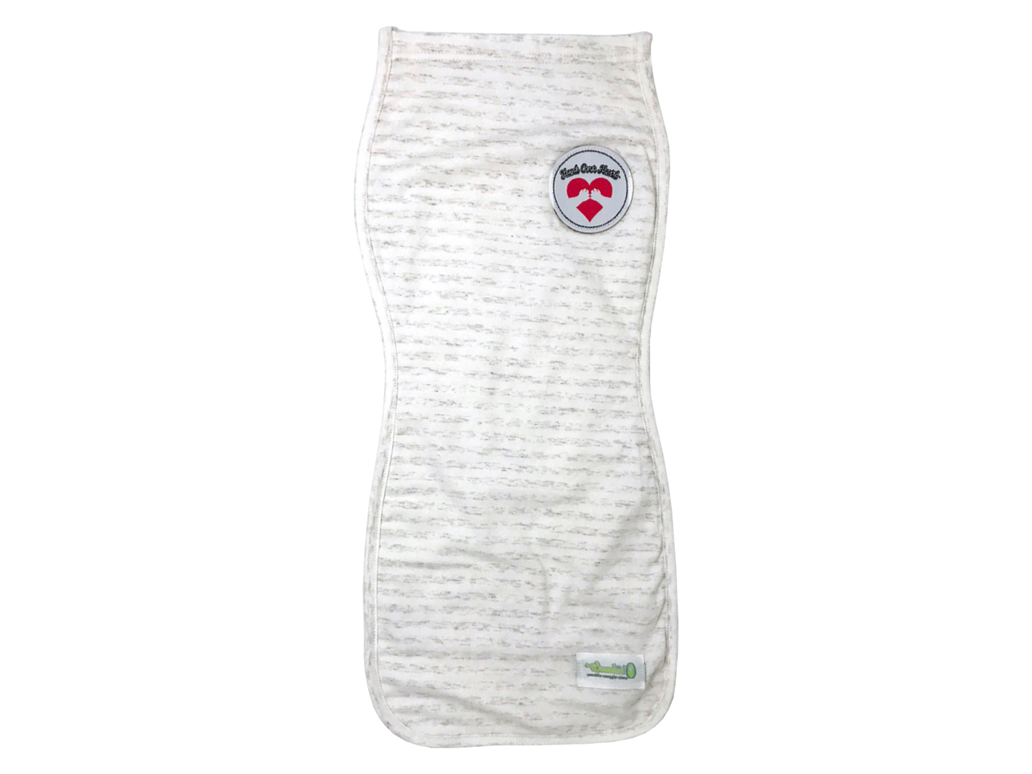 Woombie Swaddle Sock Posesvøp, 0–3 mnd, grå/hvit, 1 stk.