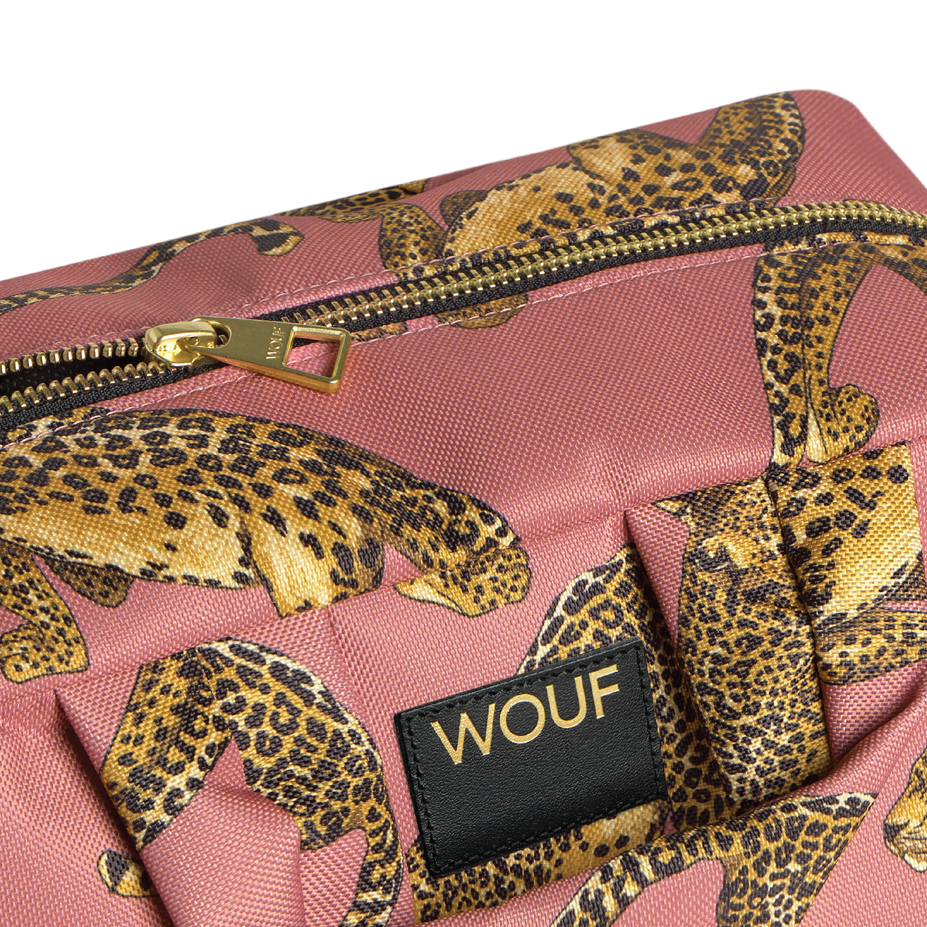 WOUF Blush Leopard Large Toiletry Bag, 1 stk