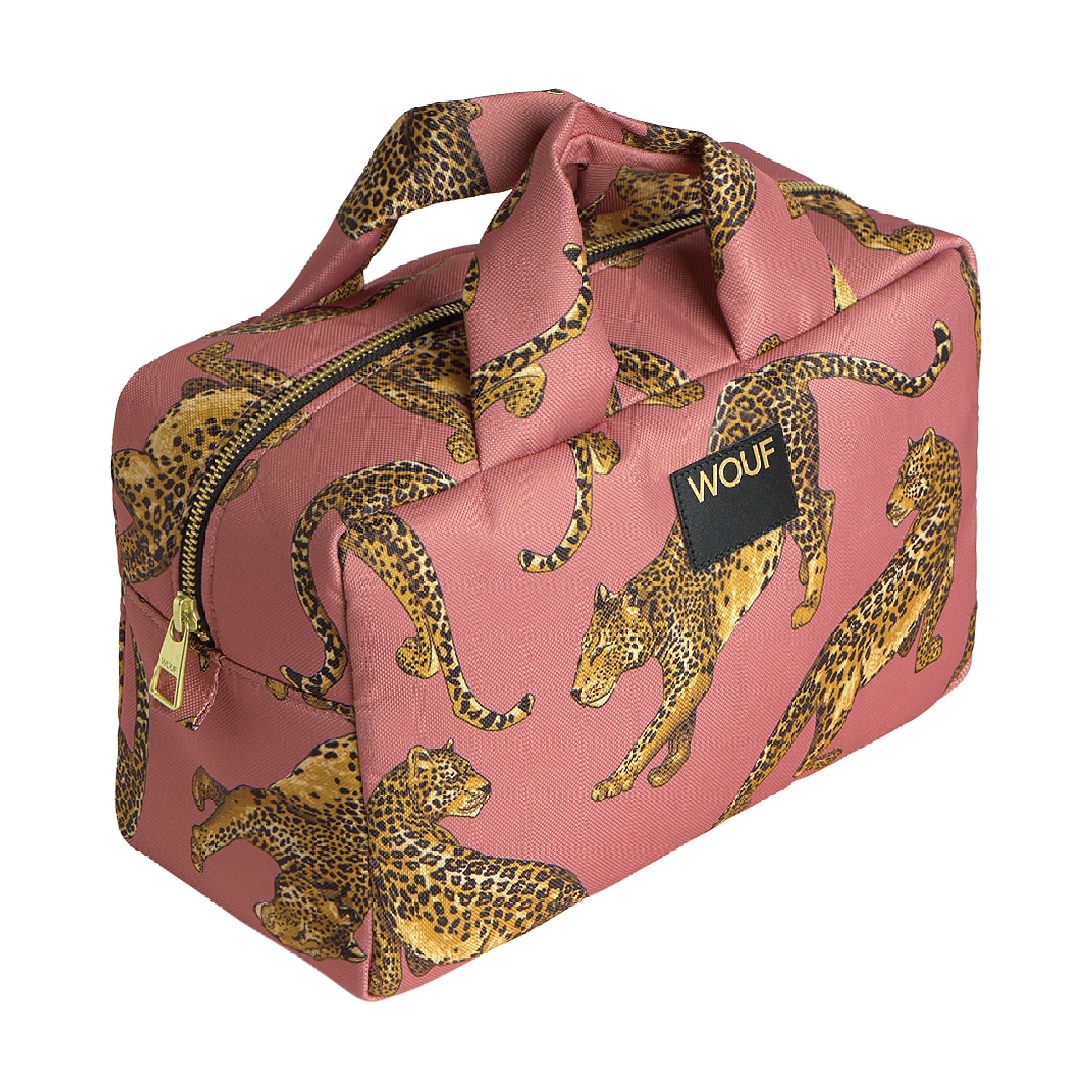 WOUF Blush Leopard Large Toiletry Bag, 1 stk