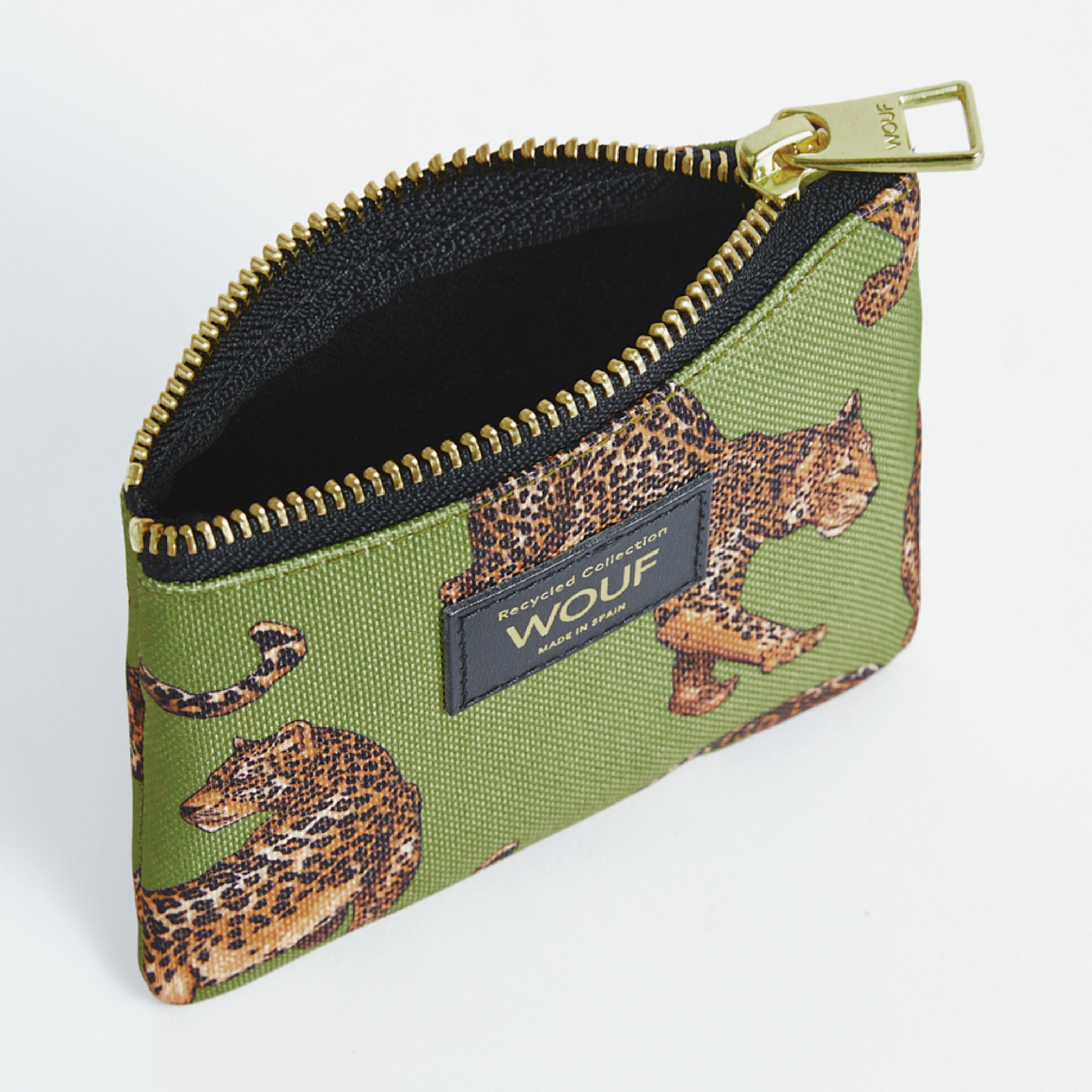 WOUF Olive Leopard Small Pouch, 1 stk.