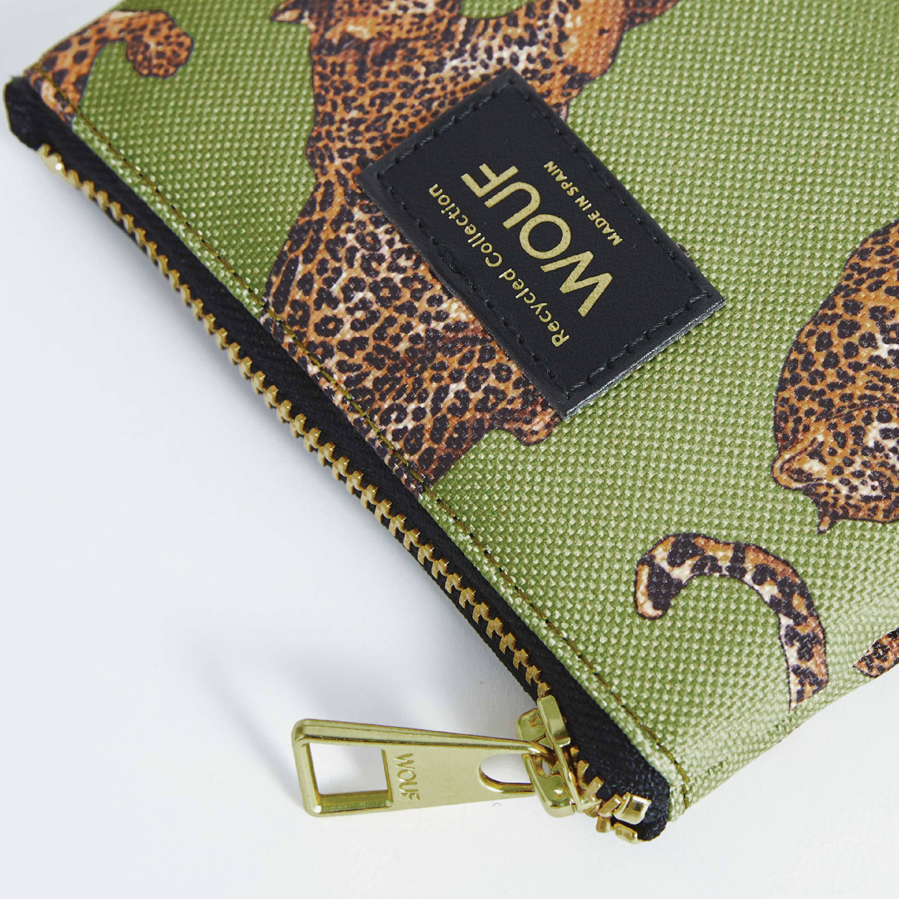 WOUF Olive Leopard Small Pouch, 1 stk.