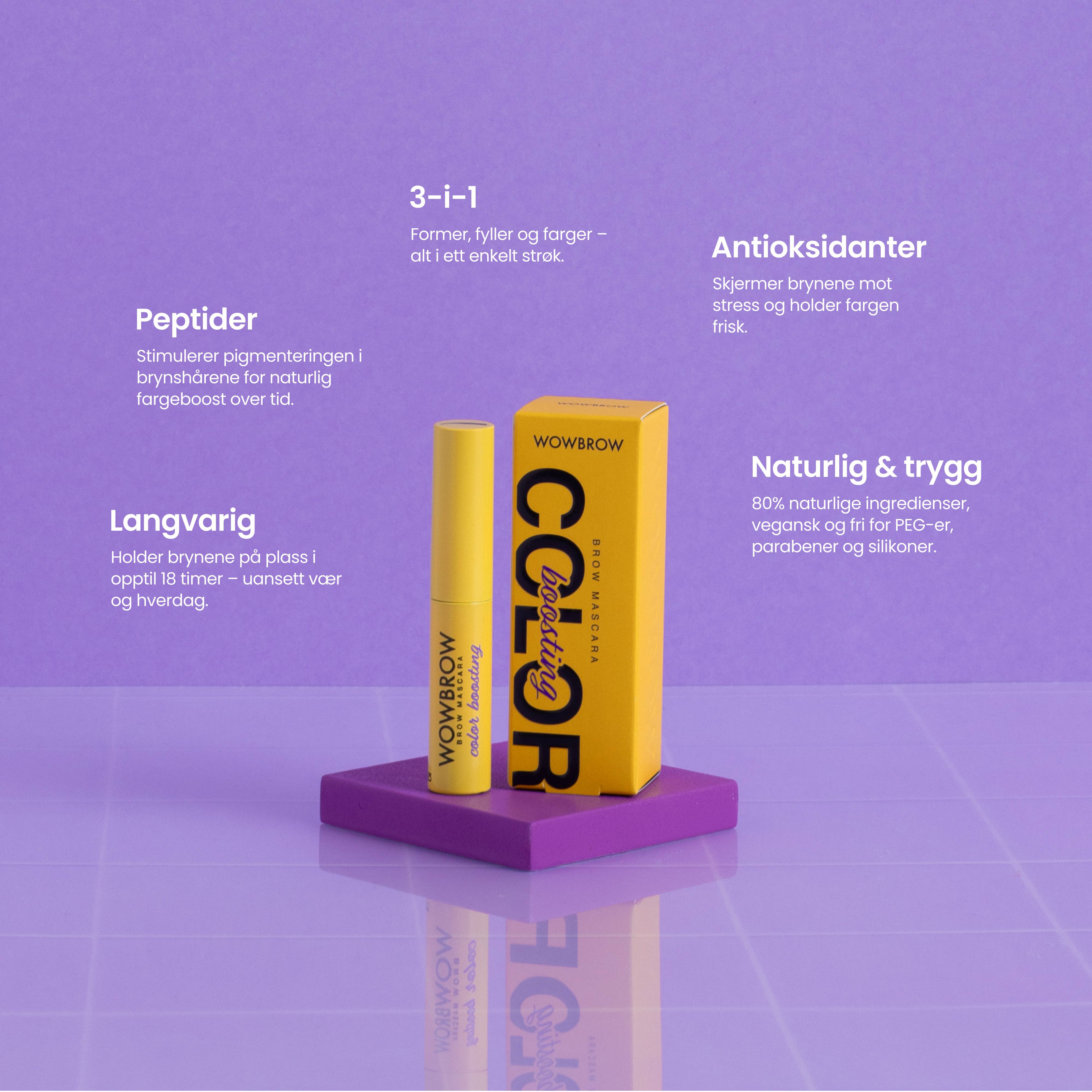 WOWBROW Color Boosting Brow Mascara, Medium Brown, 5,5 ml