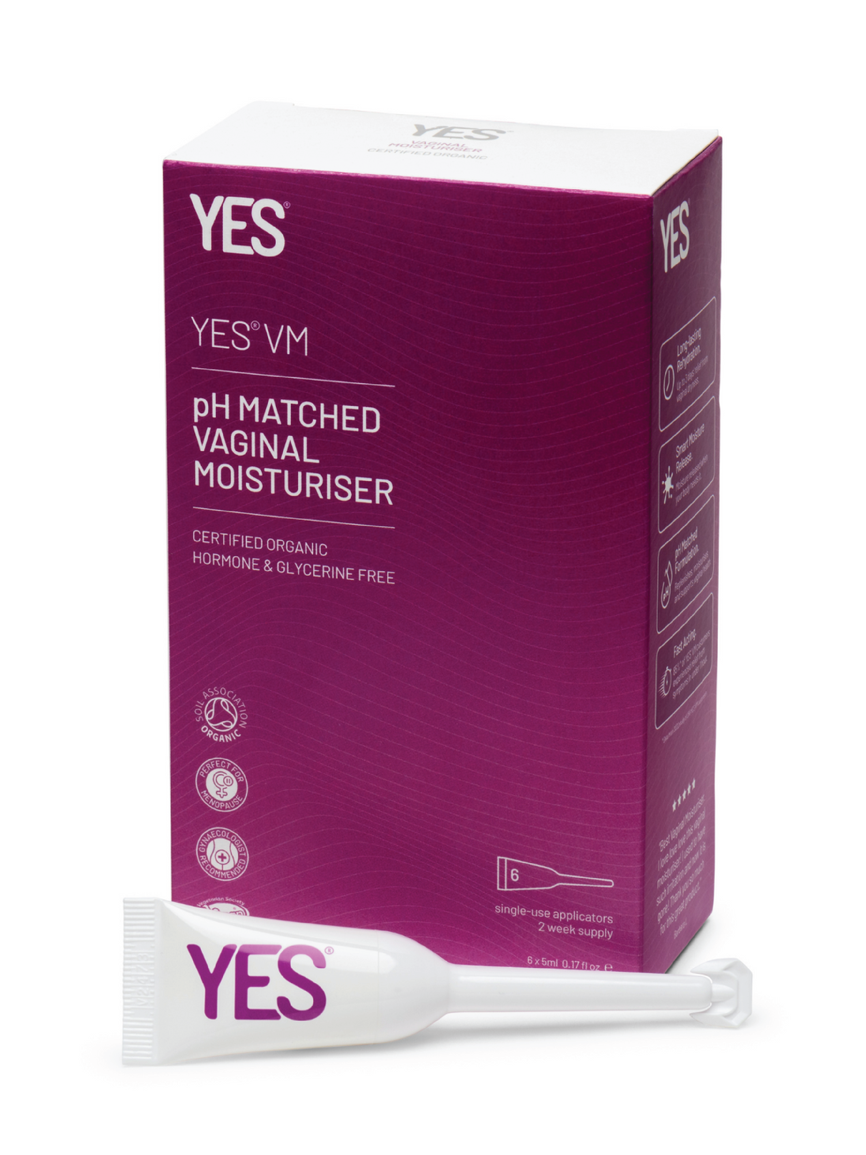 YES VM Vannbasert Vaginal Moisturiser, 6x5 ml