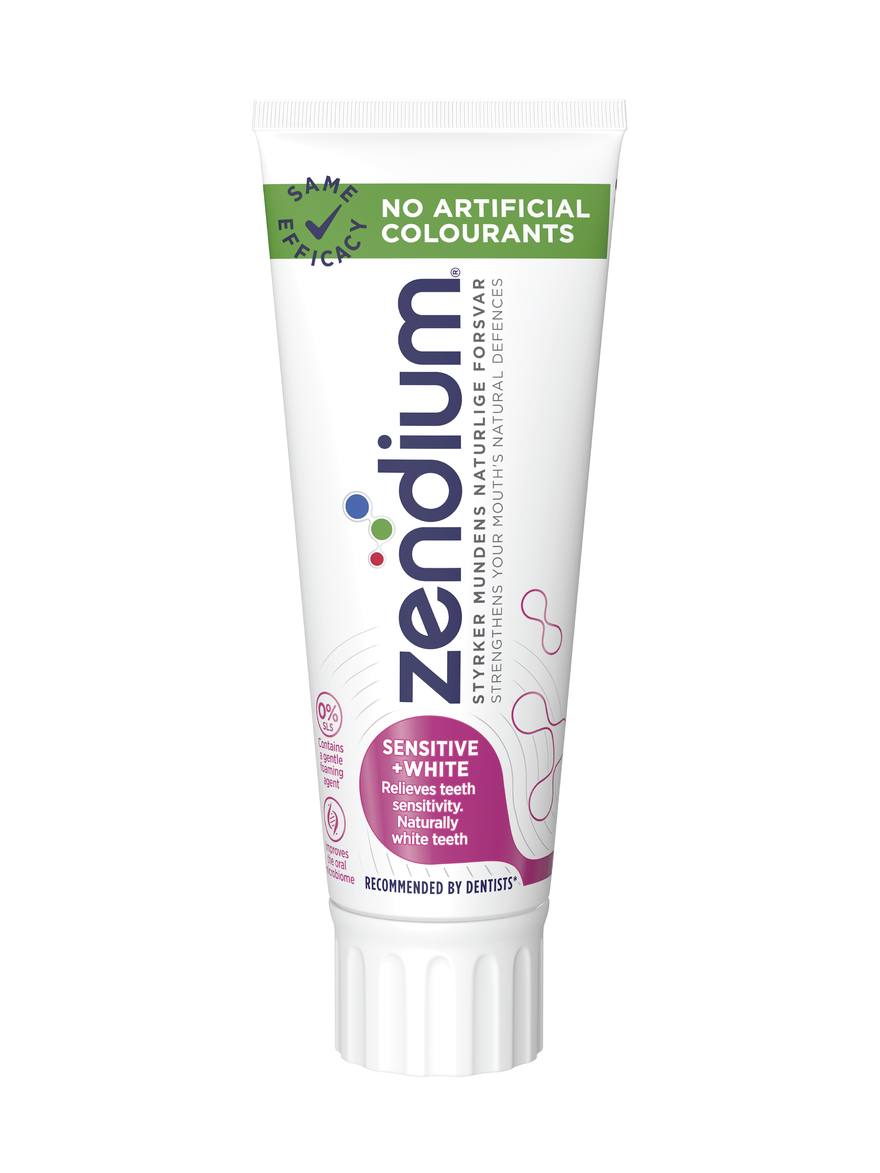 Zendium Sensitive + White Tannkrem, 75 ml