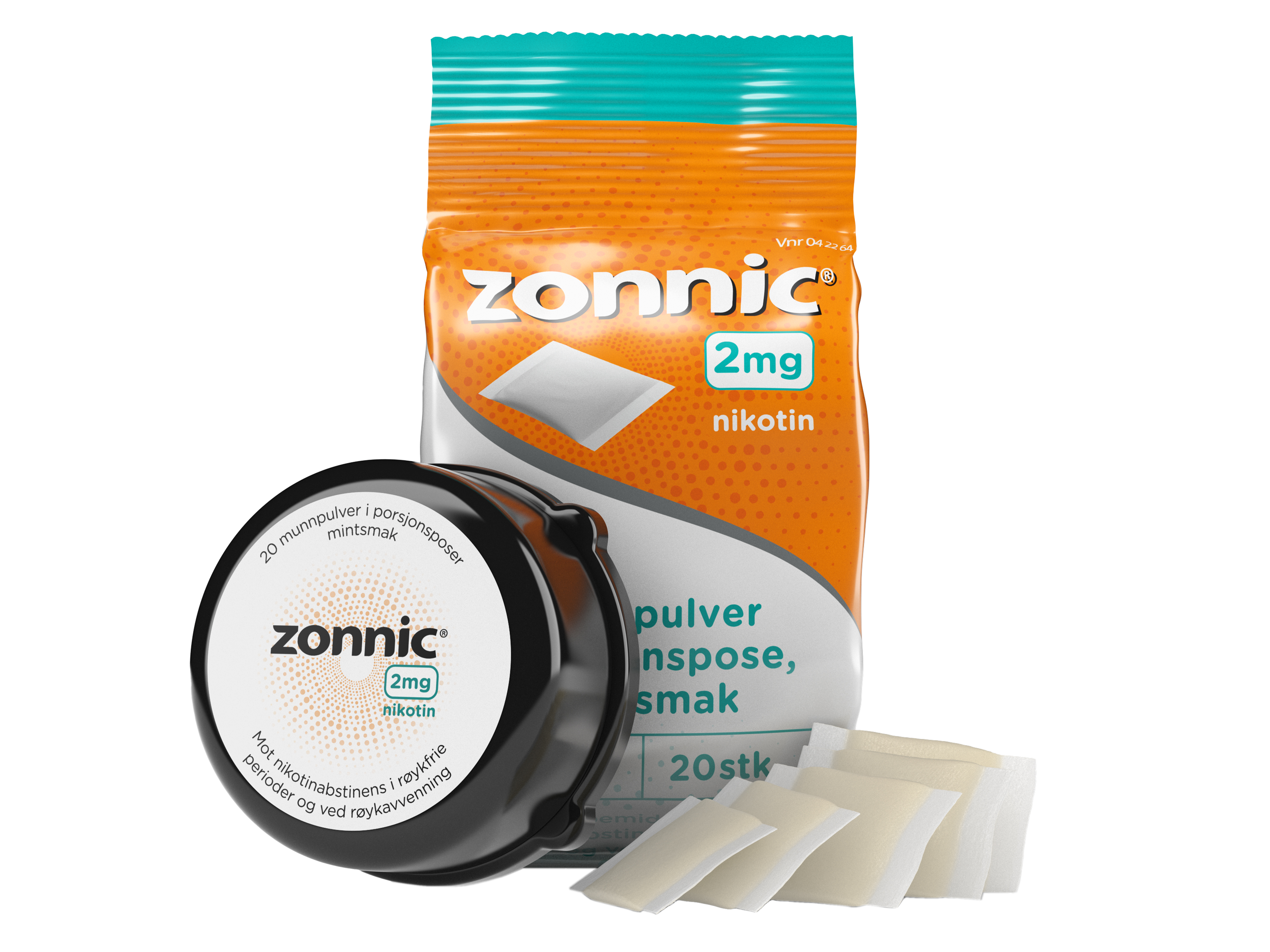 Zonnic 2 mg munnpulver, Mint, 20 stk.