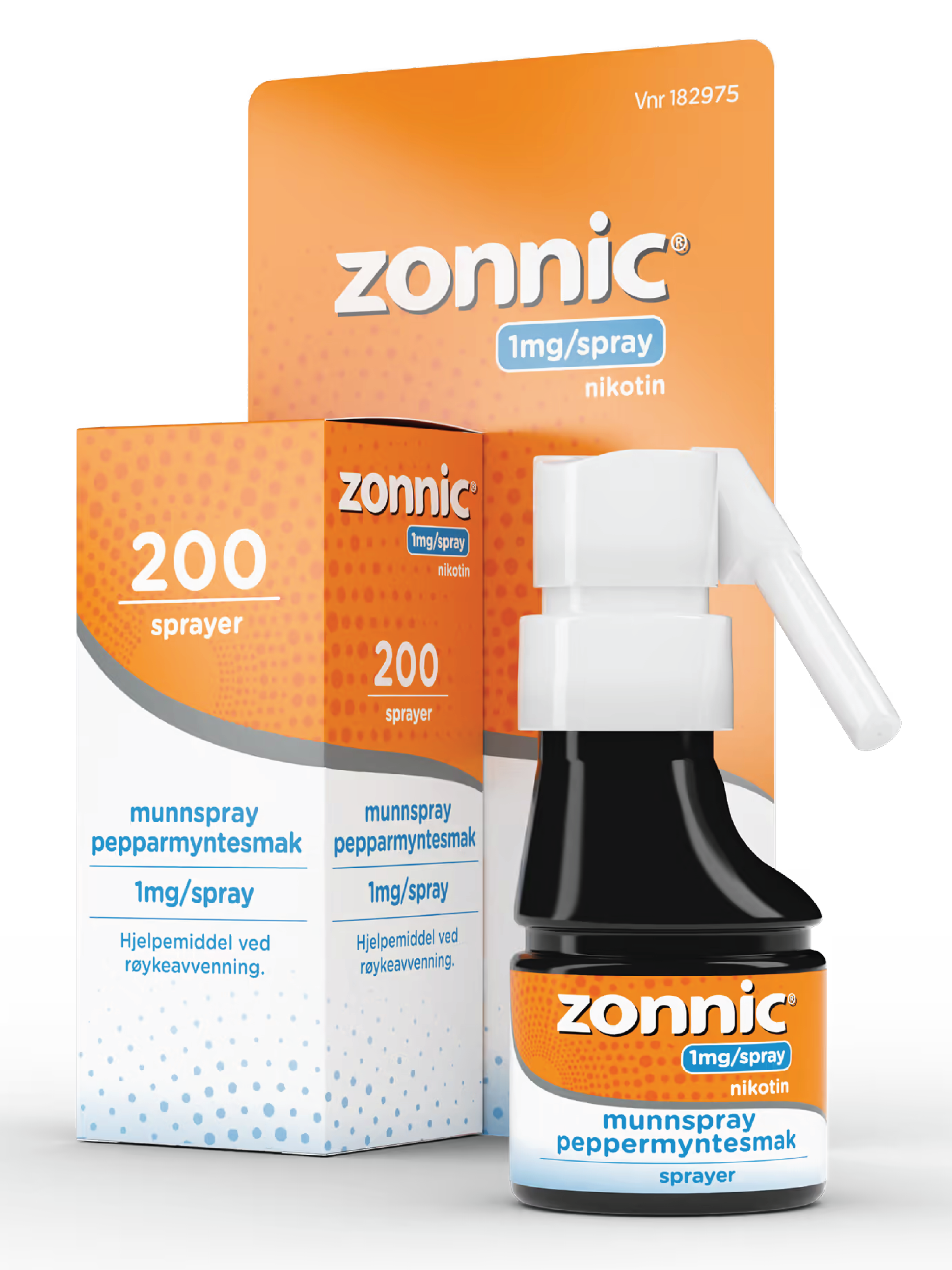 Zonnic 1 mg/spray munnspray, Peppermynte, 200 stk.