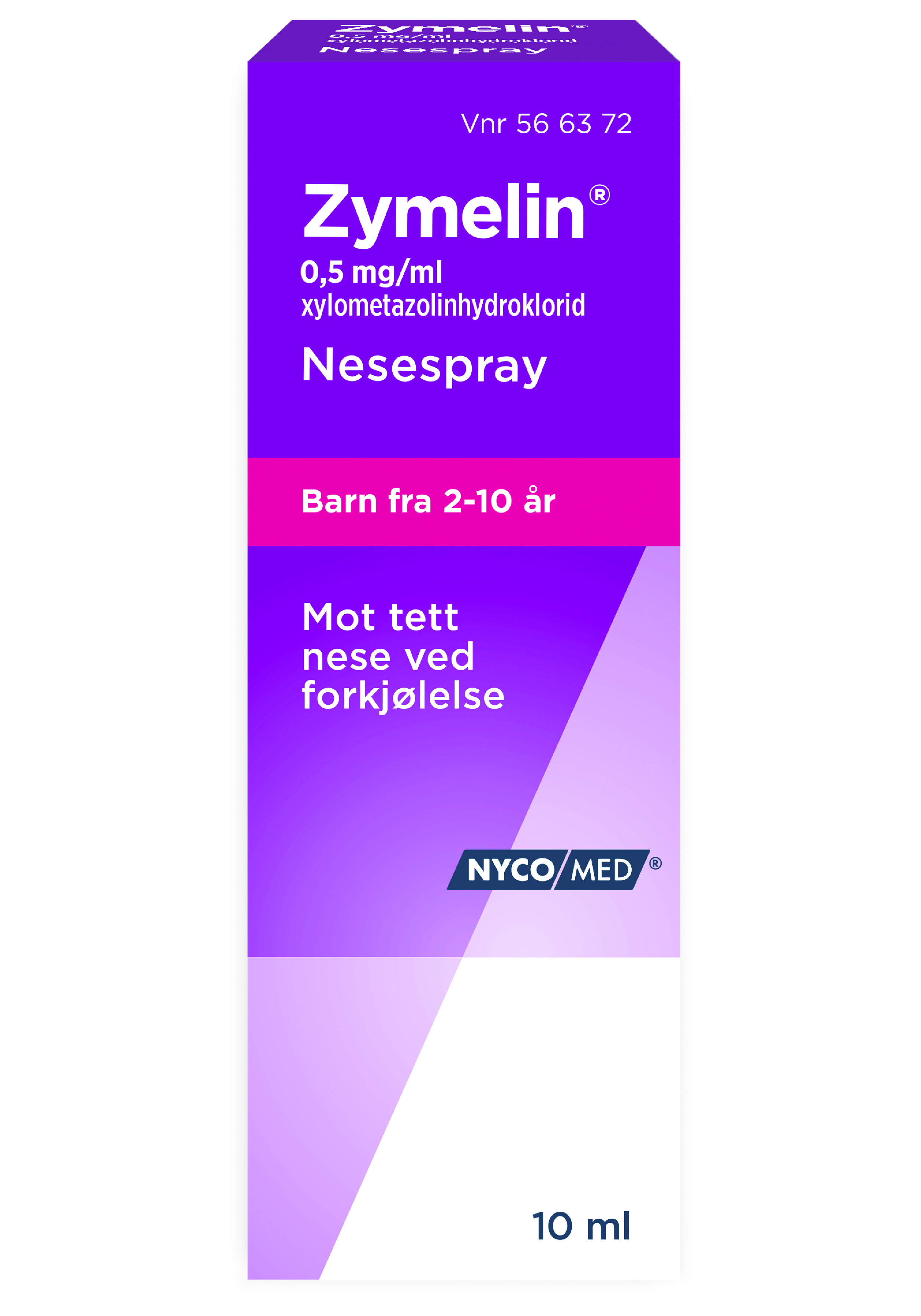 Zymelin Nesespray 0,5 mg/ml, 10 ml uten konserveringsmiddel