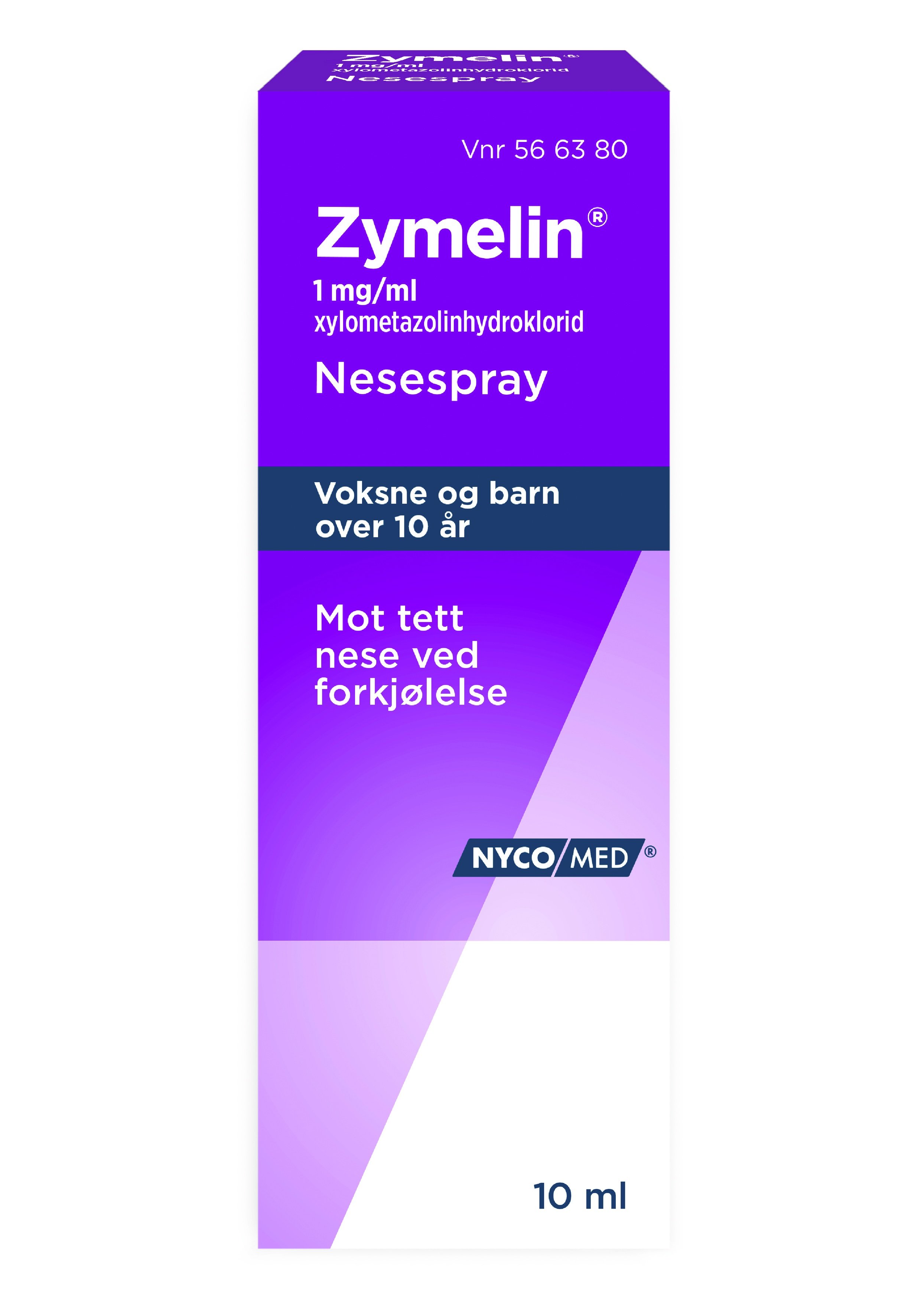 Zymelin Nesespray 1 mg/ml, 10 ml.