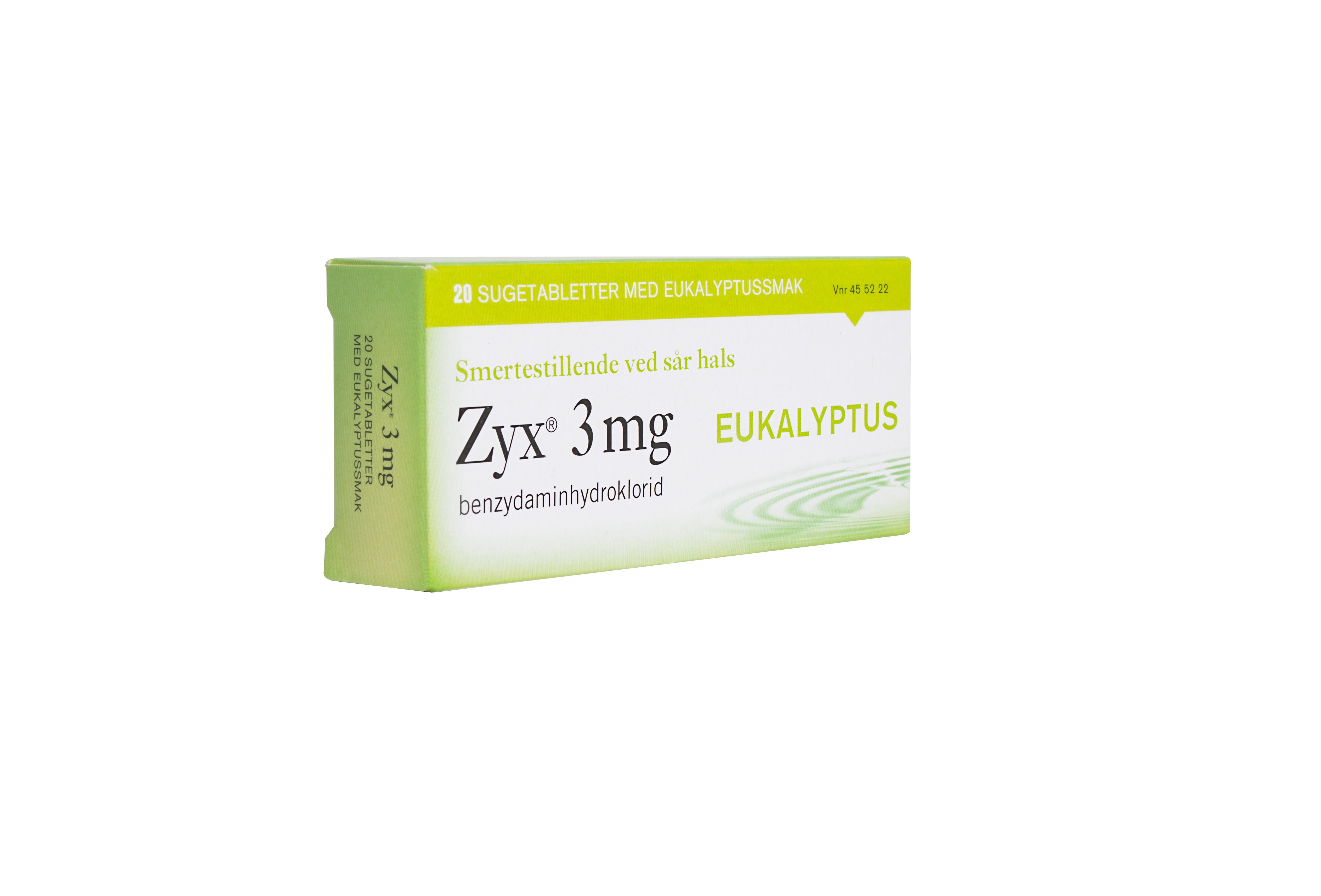 Zyx Sugetabletter 3mg eukalyptus, 2 x 10 stk.