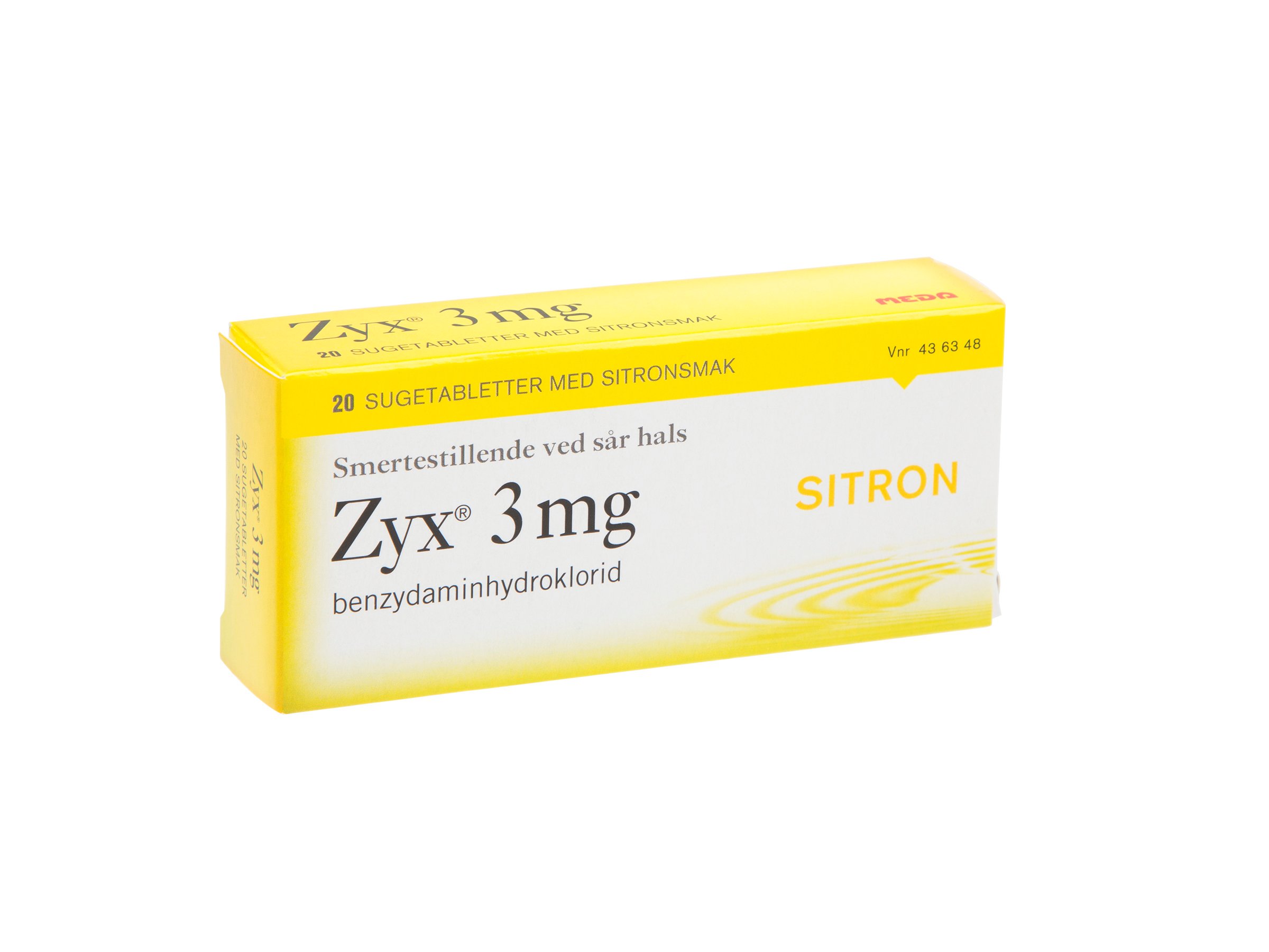 Zyx 3 mg sitron sugetabletter, 2 x 10 stk.