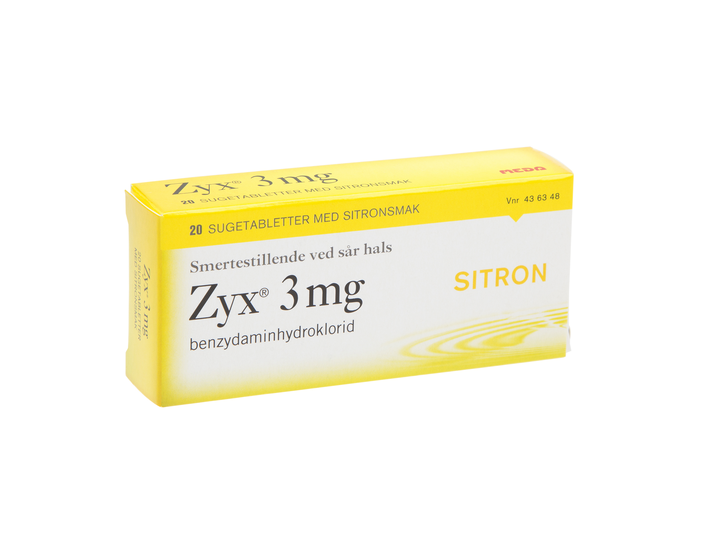 Zyx 3 mg sitron sugetabletter, 20 stk.