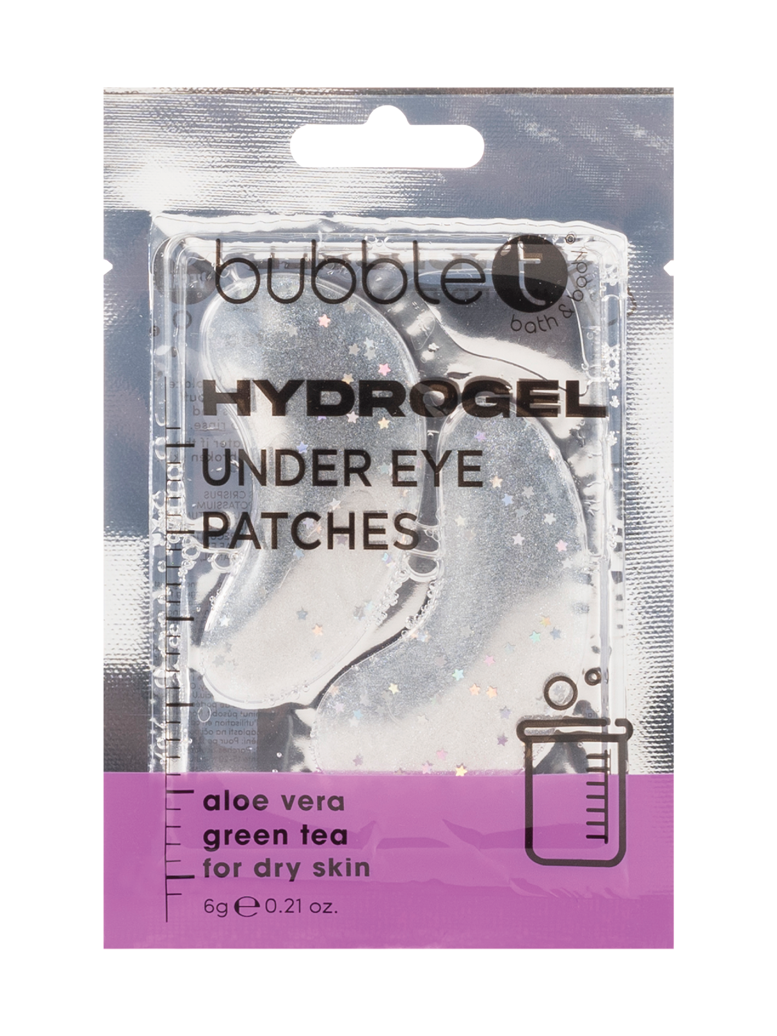 BubbleT Hydrogel Eye Patches Aloe Vera & Green Tea, 1 par