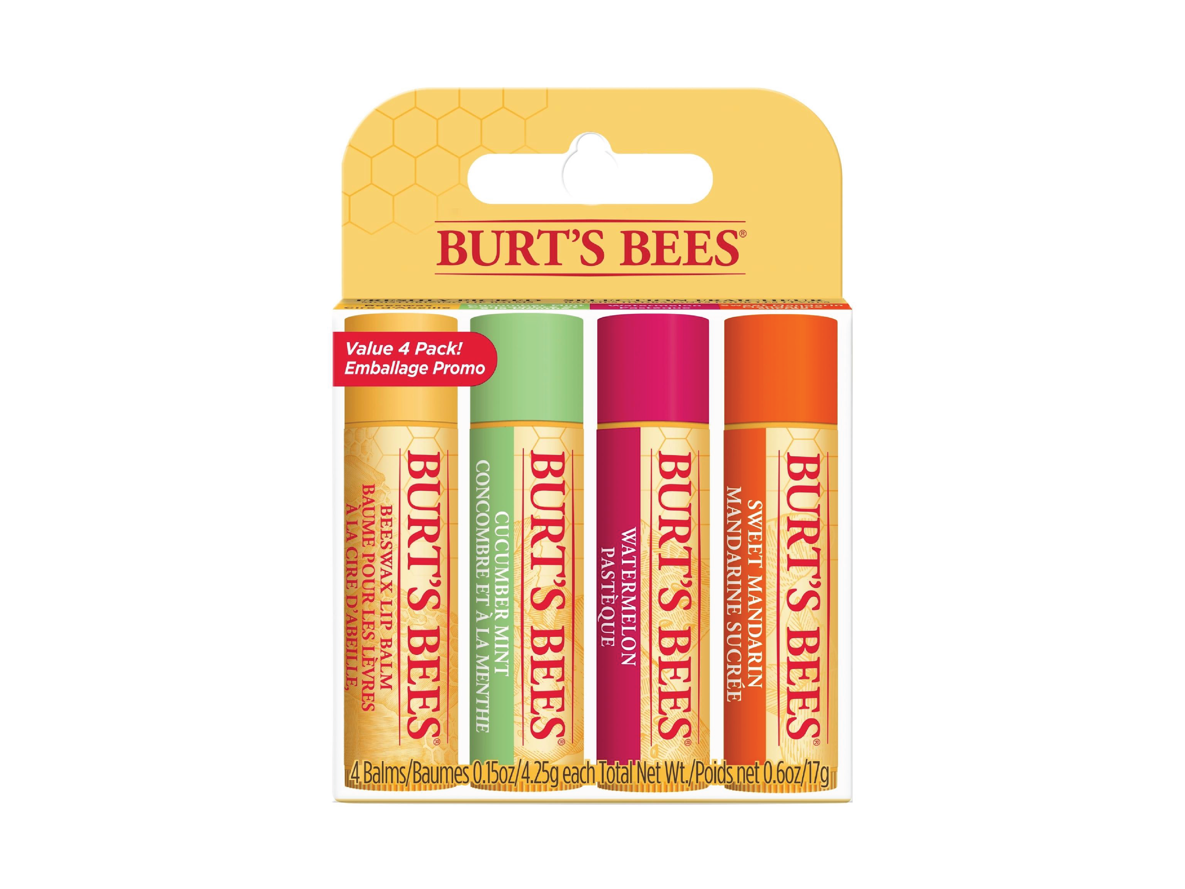 Burt's Bees Lip Balm Freshly Picked, 4 x 4,25 g